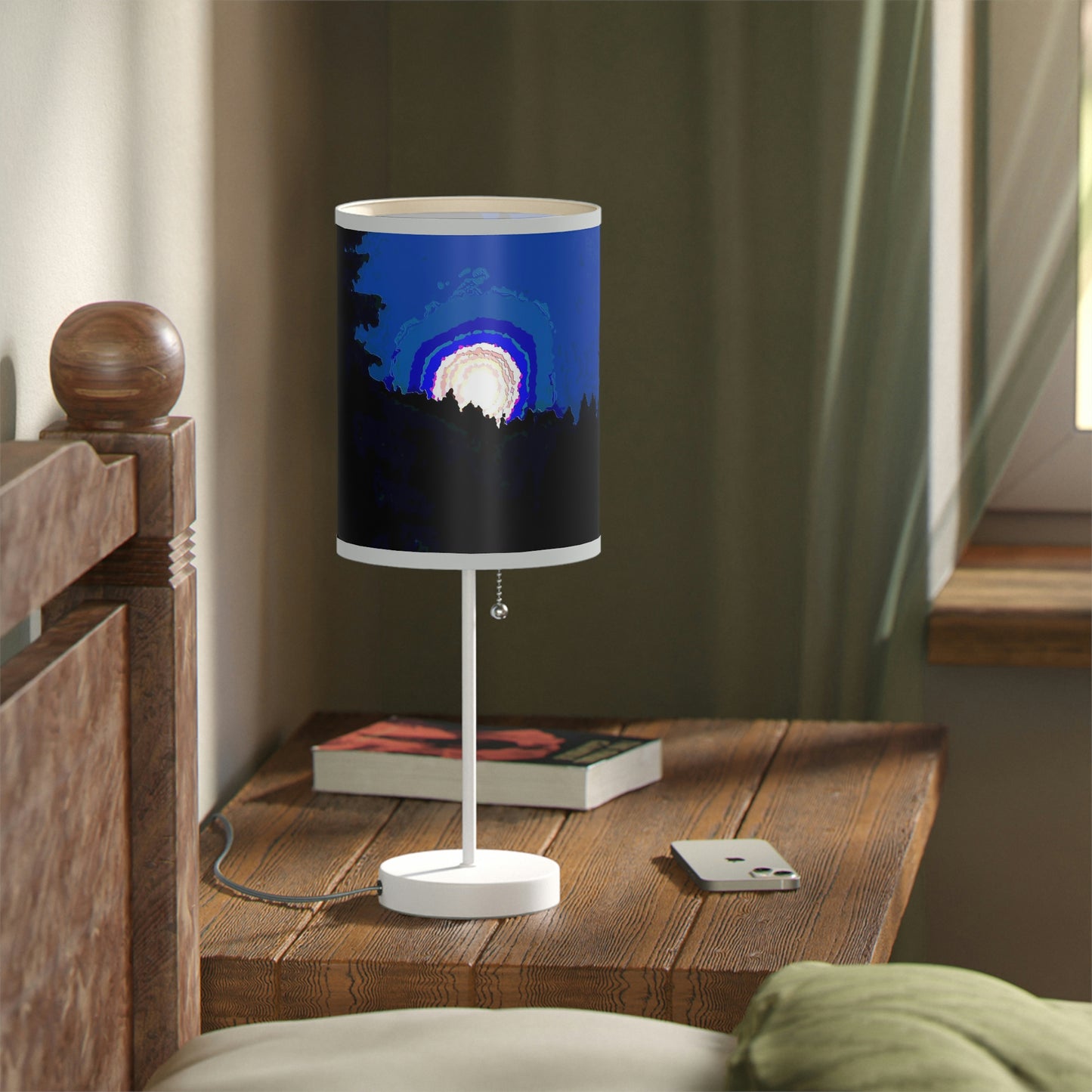 Lamp on a Stand, US|CA plug ... "The Road Home" ...' Over The River & Through The Woods To? ...' ... Moonscape Near Elk City, Idaho ... Original Works ... 5Jan23 ...