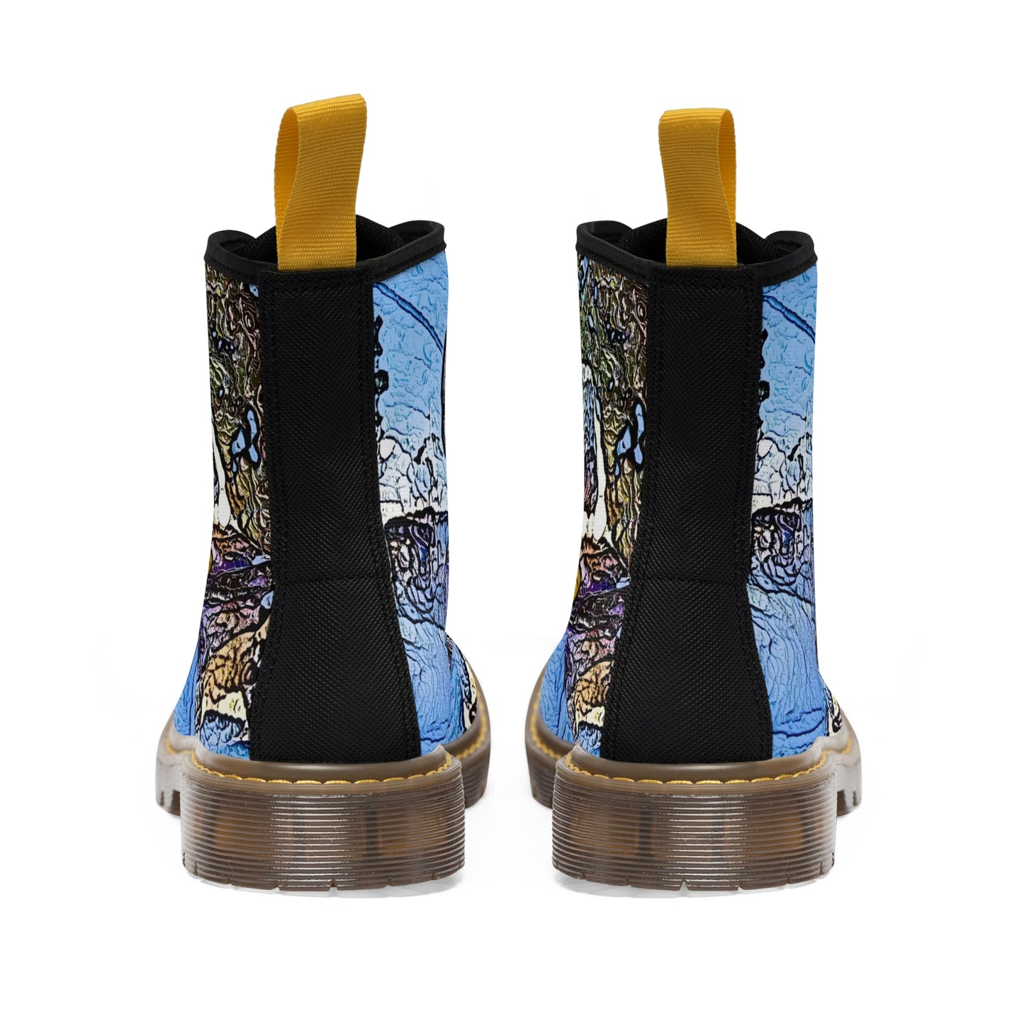 Women's Canvas Boots ... Blasting Through-The-Powder ... 'Central Idaho Mounains ... ' 2Dec22 ...