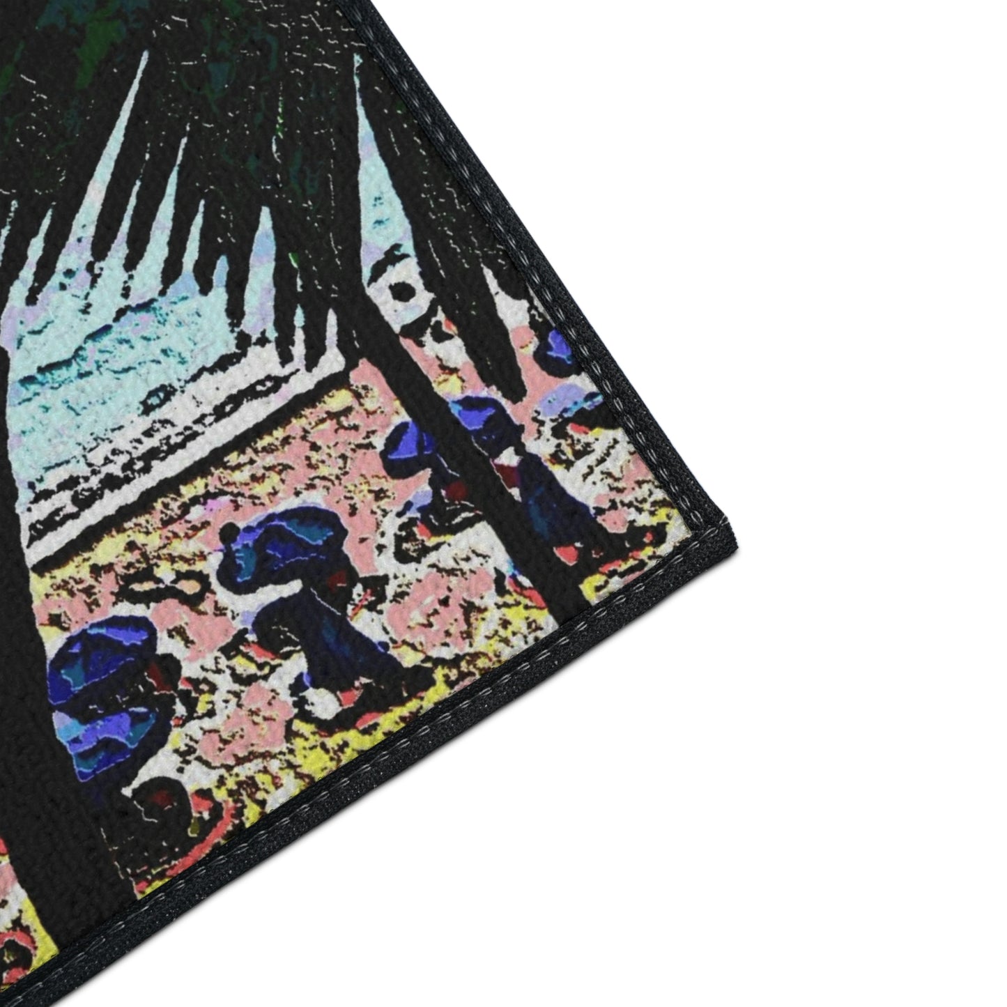 Heavy Duty Floor Mat ... "A Beautiful Beach Amongst The Palms" ... The Outrigger Waikiki, Honolulu, Oahu ... Original Works ...