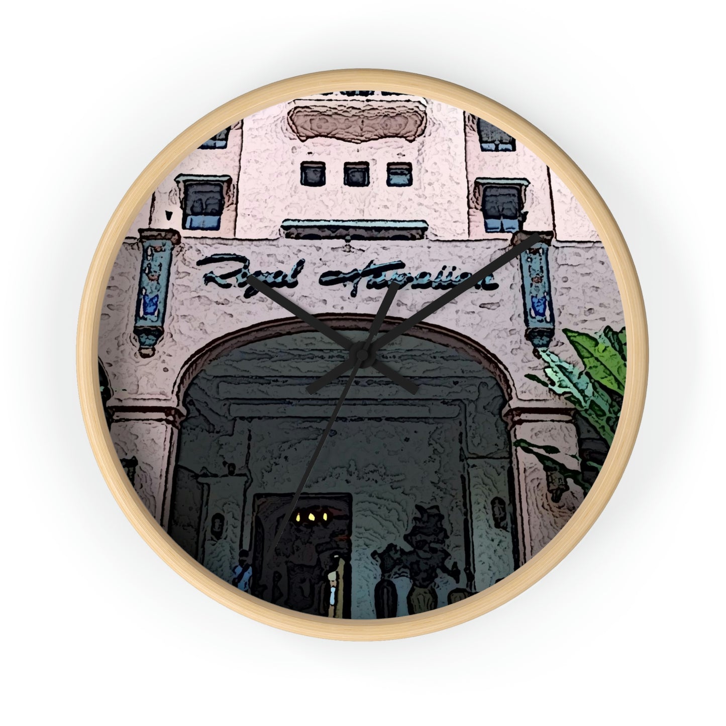 Wall clock ...  "La Grande Entree" At: 'The Pink Palace' ... The Royal Hawai'ian ... Honolulu, HI ... '27Oct2014' ... Original Works ...