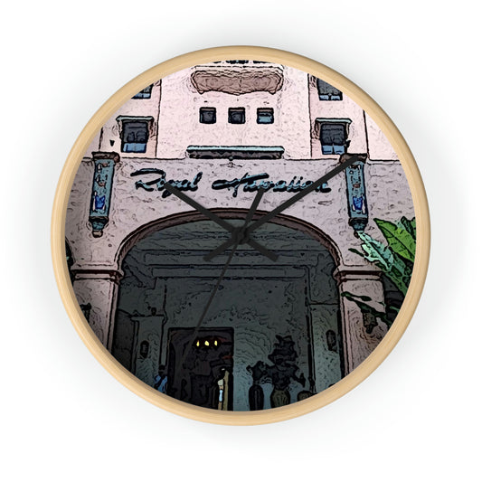 Wall clock ...  "La Grande Entree" At: 'The Pink Palace' ... The Royal Hawai'ian ... Honolulu, HI ... '27Oct2014' ... Original Works ...