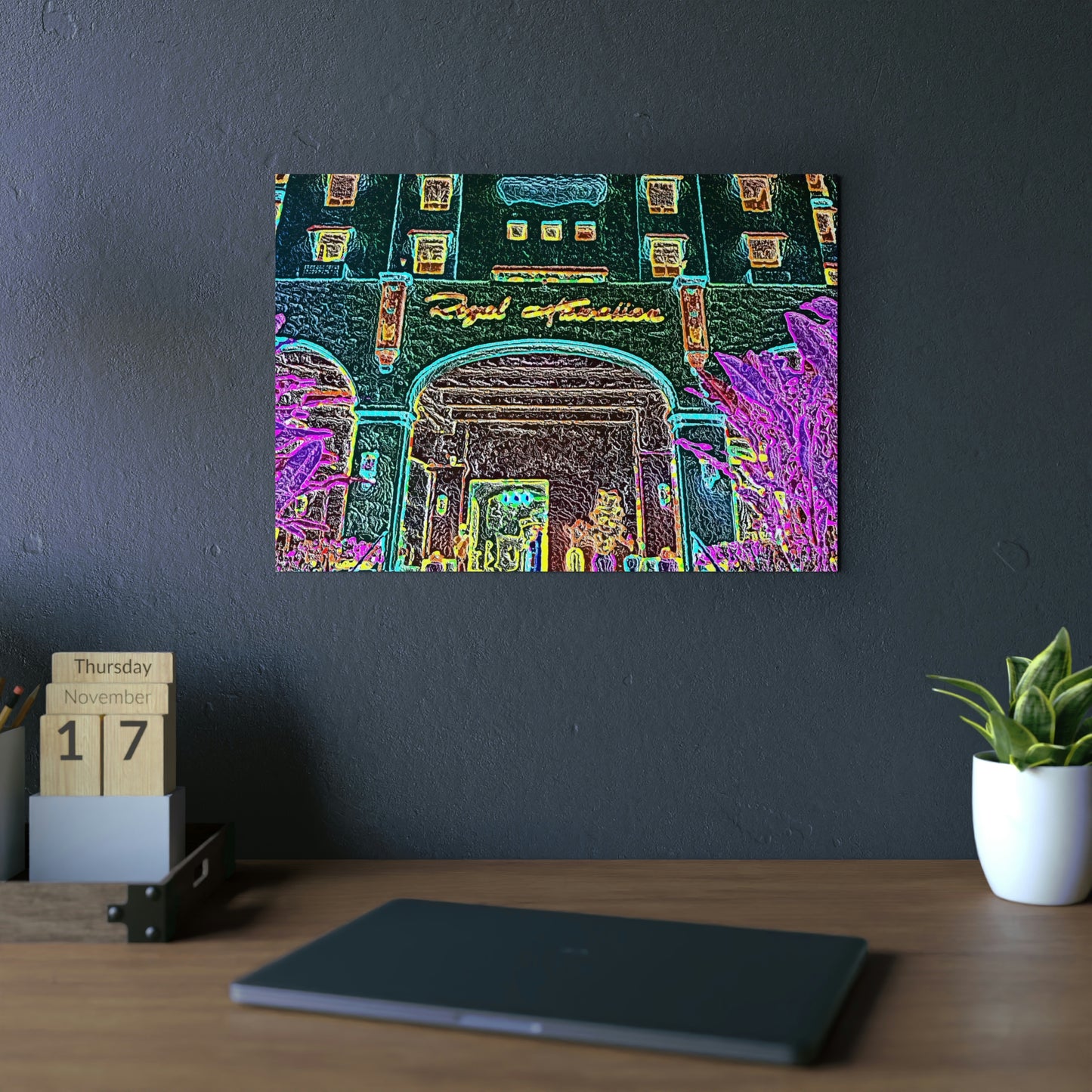 Aluminum Composite Panels ... "Entrez-Vous S'Il Vous Plait" ... The Grand Entrance: The Royal Hawai'ian (The Pink Palace) ... Waikiki, Honolulu, Oahu, HI ... October 2014 ... Original Works ...