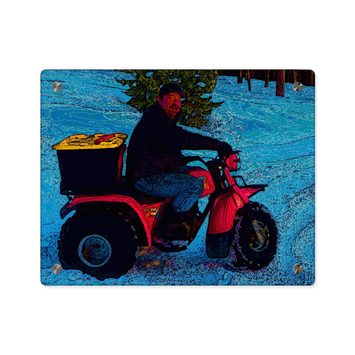 Acrylic Wall Art Panels ... There's 2-Wheelin ... There's 4-Wheelin ... 'And-Of-Course' ... "There's 3-Wheelin-In-The-Snow" ...  Original Works ...