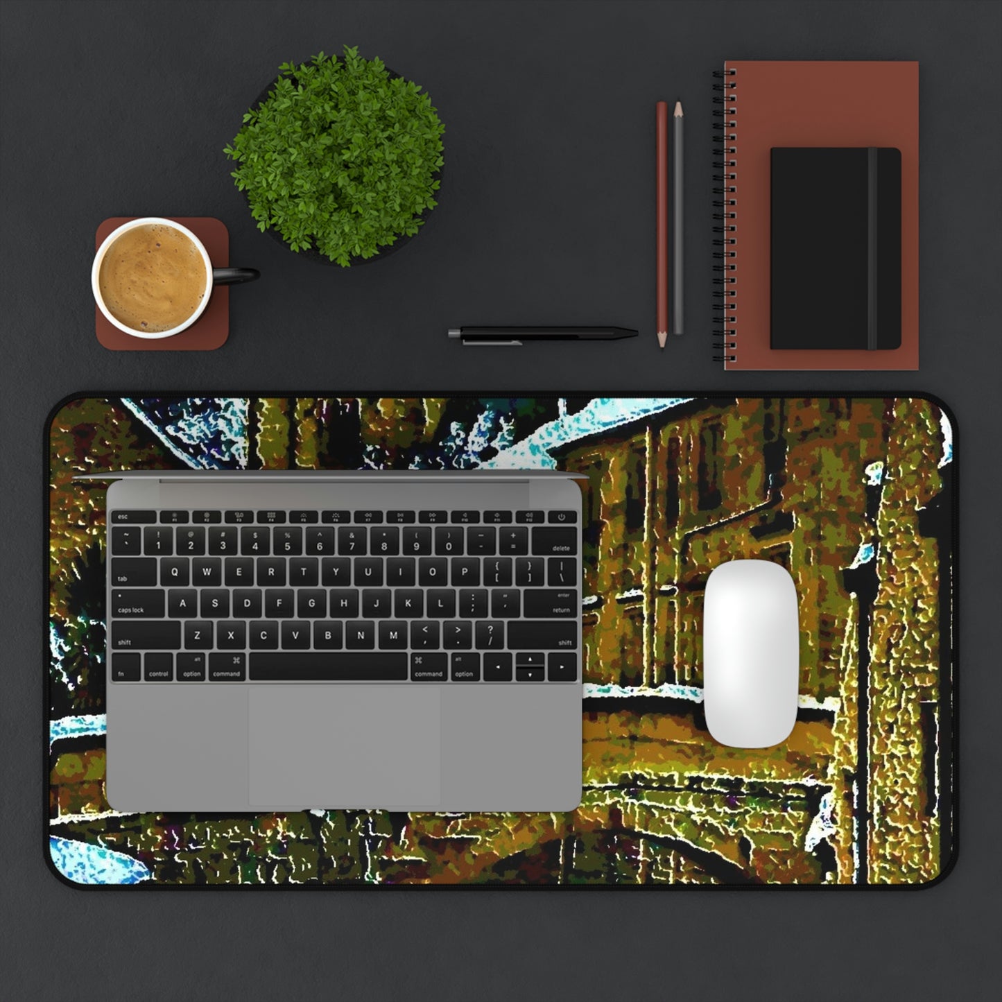 Desk Mat ... Walikng The Streets & Alleys ... 'Strolling The Canals ... '  ... Original Works  ...
