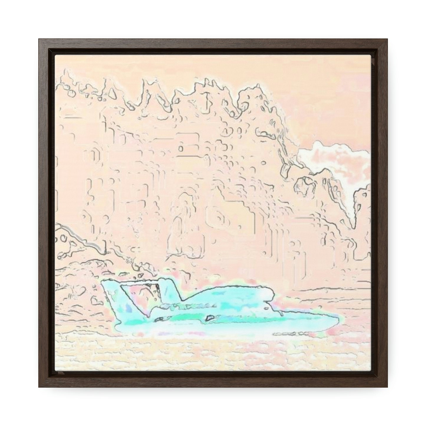 Gallery Canvas Wraps, Square Frame ...  Seattle Columbia Cup On Lake Washington ... "Dave Wilcox Heads For The Win" ... Associate Gift-Photo ... Original Works ...