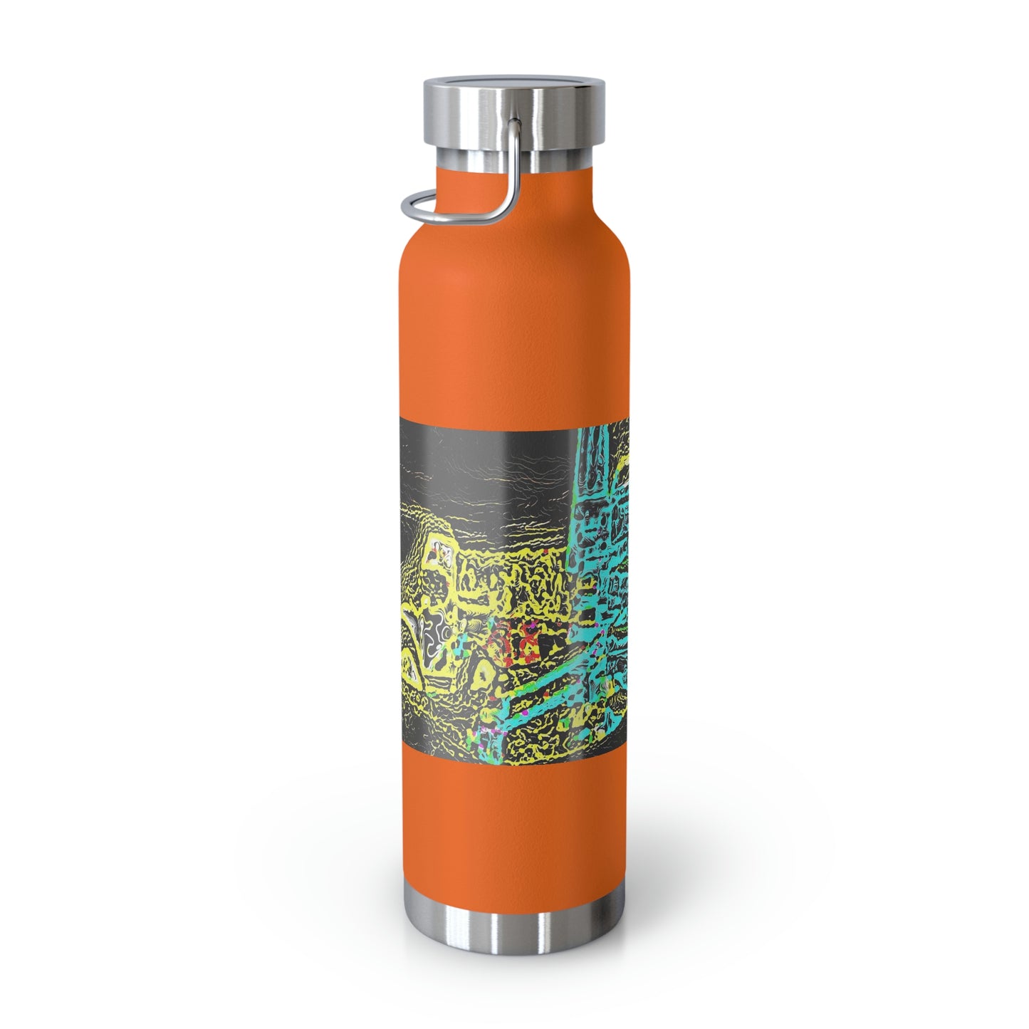 Copper Vacuum Insulated Bottle, 22oz ... "Snow Vehicle In Snow Storm At-Rest" ... Circa 12Mar23 ... Central Idaho ... 18-Hours Rendering Time: Original Works ...