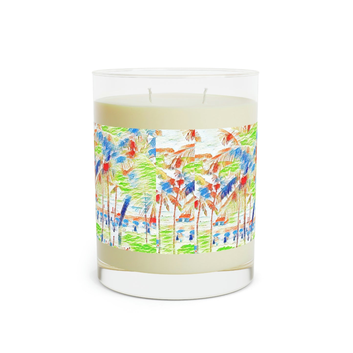 Scented Candle - Full Glass, 11oz ... "The Royal Hawai'ian: Waikiki Beach_Beach" ... Honolulu, HI ... Ocotber 2014 (Halloween) ... Original Works ...