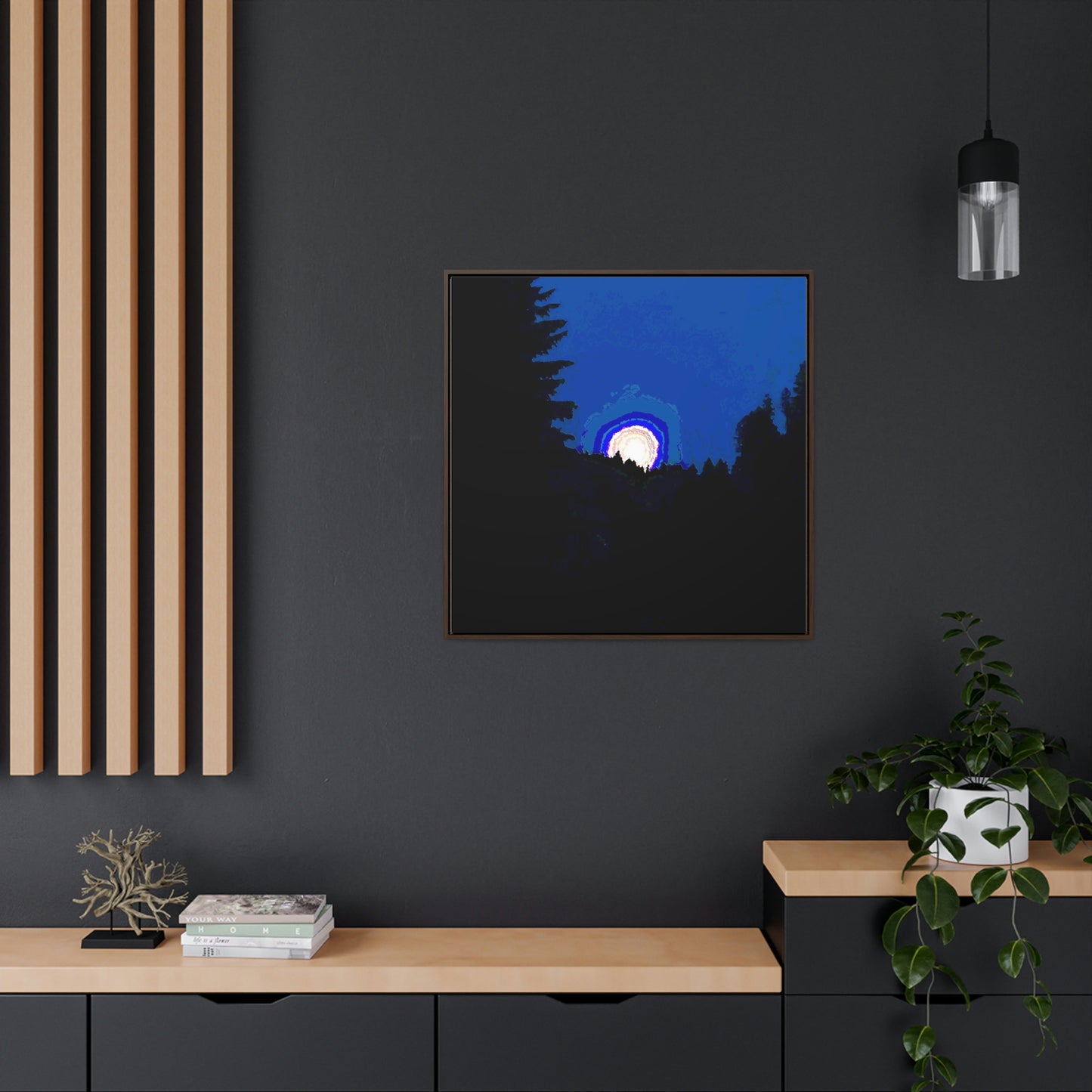 Gallery Canvas Wraps, Square Frame ... "The Road Home" ...' Over The River & Through The Woods To? ...' ... Moonscape Near Elk City, Idaho ... Original Works ... 5Jan23 ...