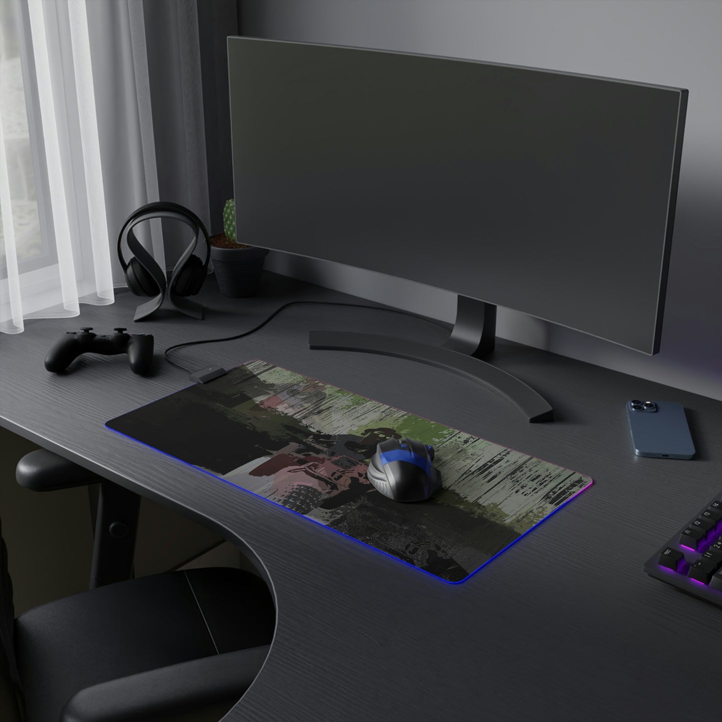 LED Gaming Mouse Pad ... 3-Wheeln' N' Groovin The Mountain Roads ... Central Idaho ... Original Works ...