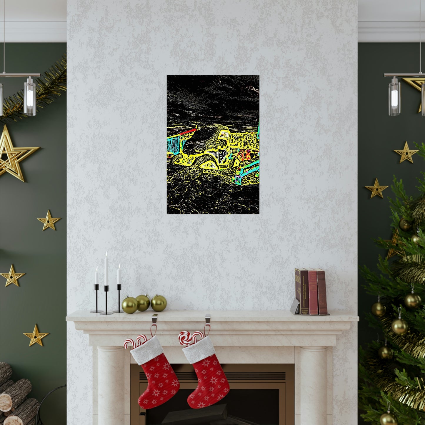 Premium Matte Vertical Posters ... "Snow Vehicle In Snow Storm At-Rest" ... Circa 12Mar23 ... Central Idaho ... 18-Hours Rendering Time: Original Works ...