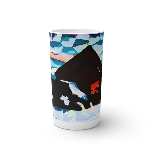 Conical Coffee Mugs (3oz, 8oz, 12oz) ... After An Intense Snow Storm ... 'Digging Out' ... A Vehicle & Cabin "In The Mountains" ... March 2023 ... Original Works ...