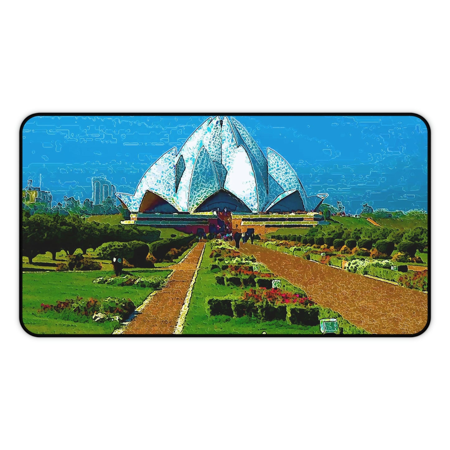 Desk Mat ... 'Bahai'i House-Of-Worship' ... "Lotus Temple: Delhi, India, 2008" ... Original Works ...