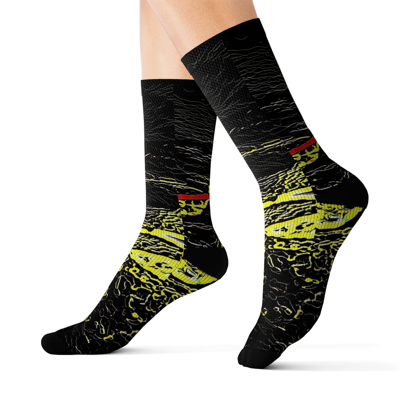 Sublimation Socks ... "Snow Vehicle In Snow Storm At-Rest" ... Circa 12Mar23 ... Central Idaho ... 18-Hours Rendering Time: Original Works ...