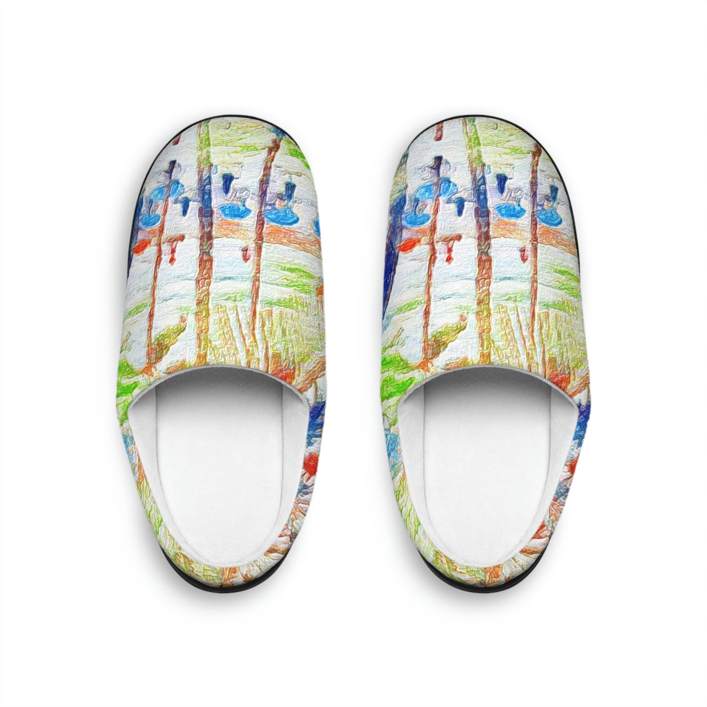 Men's Indoor Slippers ... "The Royal Hawai'ian: Waikiki Beach_Beach" ... Honolulu, HI ... October 2014 (Halloween) ... Original Works ...