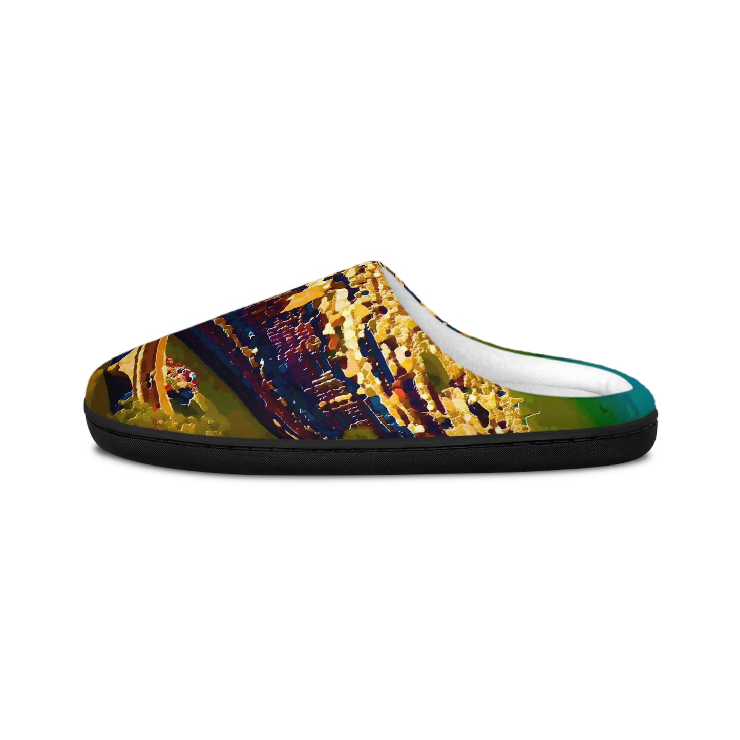Men's Indoor Slippers ... Au Paris ... "Along The River Seine" ... Barbara Joan Bonnel-Holt: 1972 ... Original Works ...