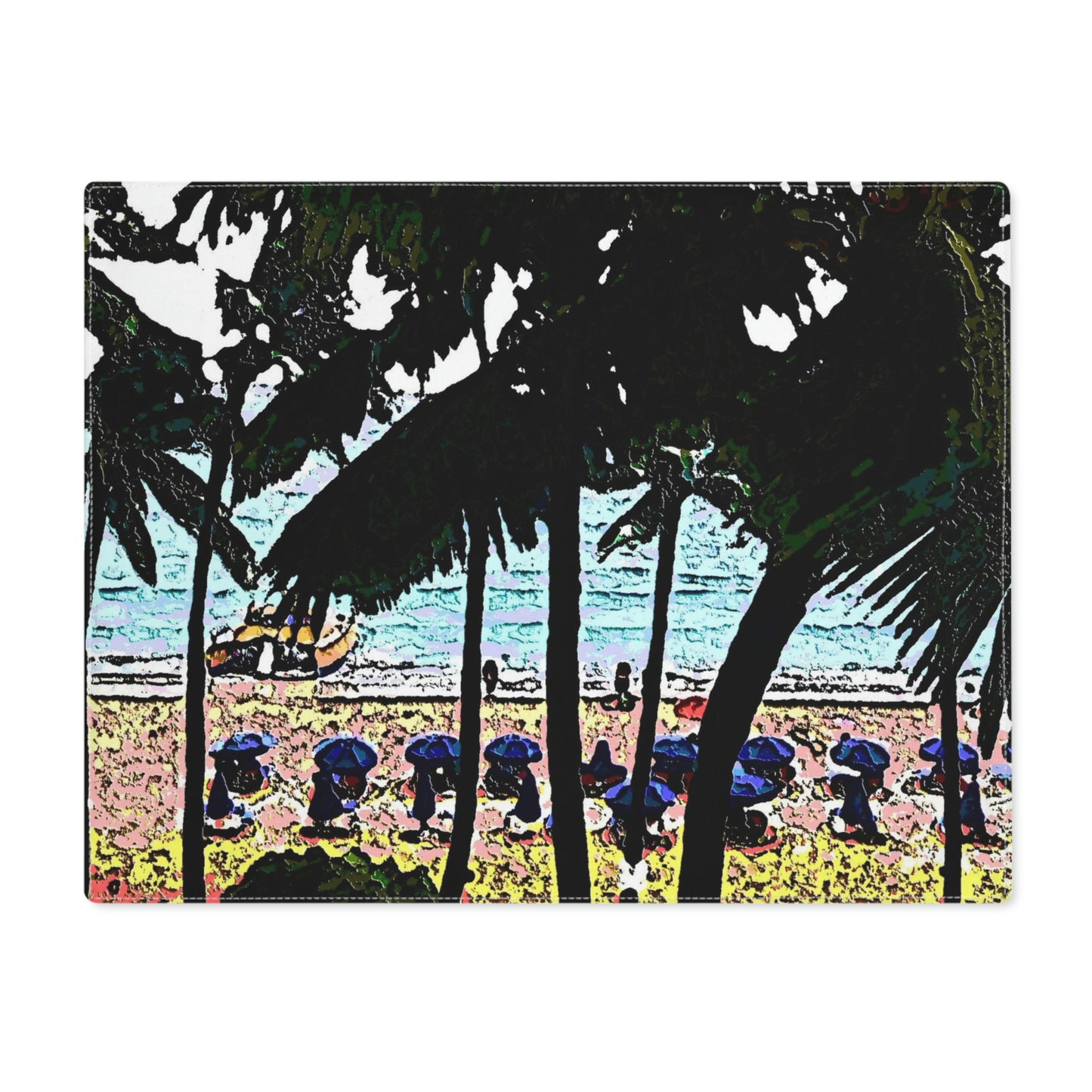 Placemat, 1pc ... "A Beautiful Beach Amongst The Palms" ... The Outrigger Waikiki, Honolulu, Oahu ... Original Works ...