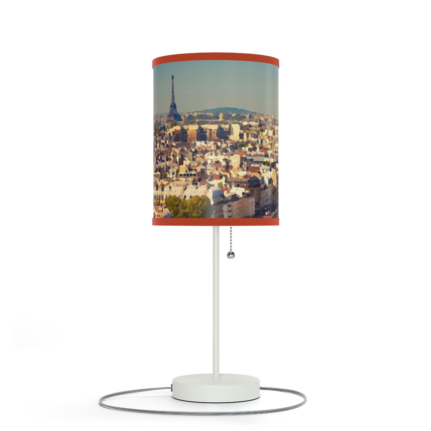 Lamp on a Stand, US|CA plug ... Au Paris ... "Along The River Seine" ... Barbara Joan Bonnell-Holt: 1972 ... Original Works ...