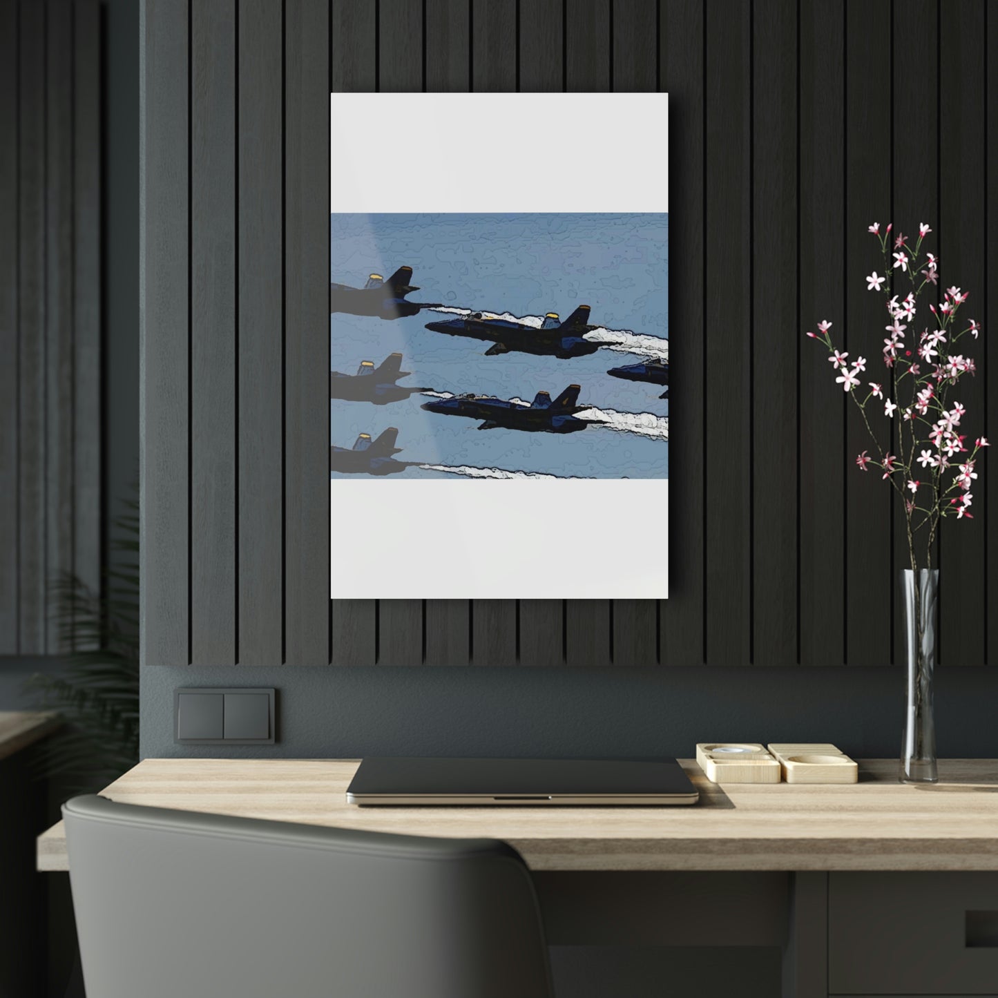 Acrylic Prints ... Seattle Seafair ..."Blue Angels Run Over Lake Washington" ... Circa Mid 1980's ... Dr FJ Holt ... Original Works ...