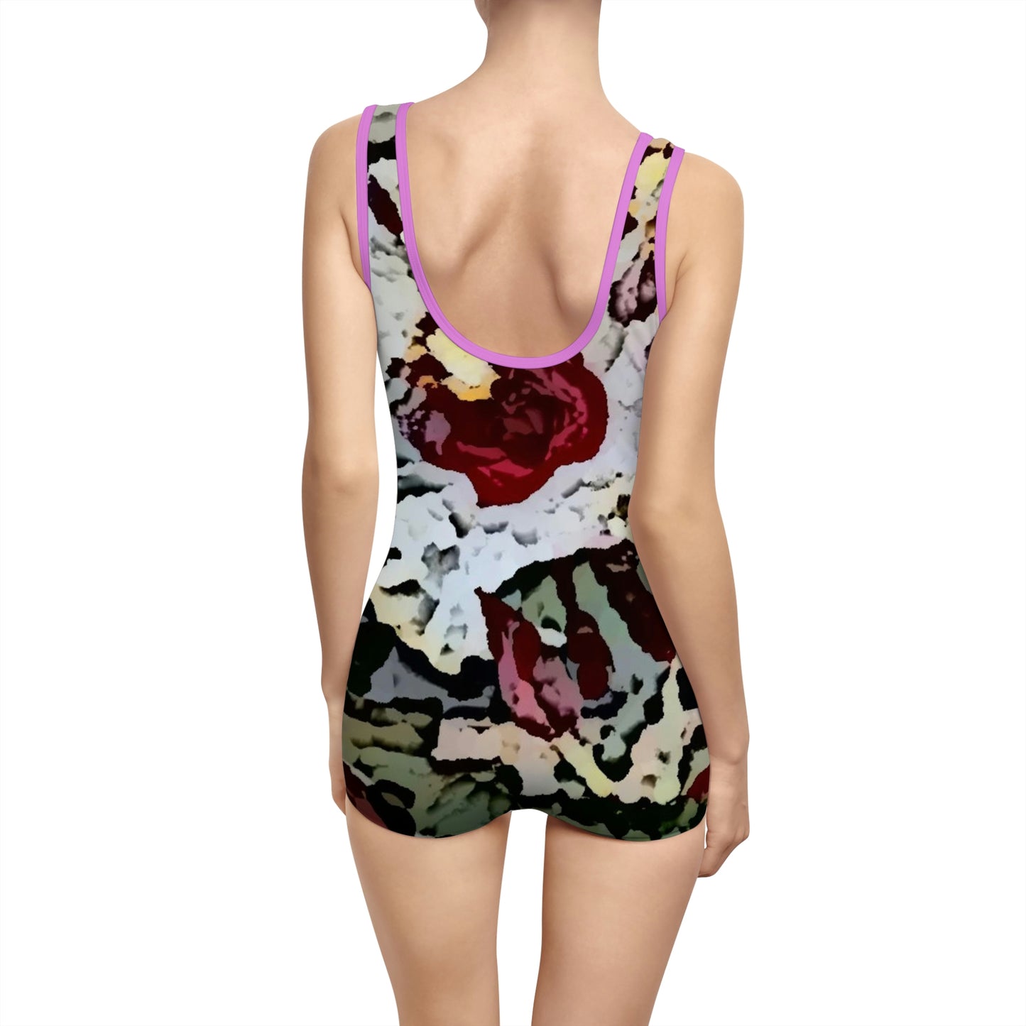 Women's Vintage Swimsuit ... "A Friendly Flower" ... Pointsettia 'Pointing' ... Original Works ... (Supplied Photograph) ...