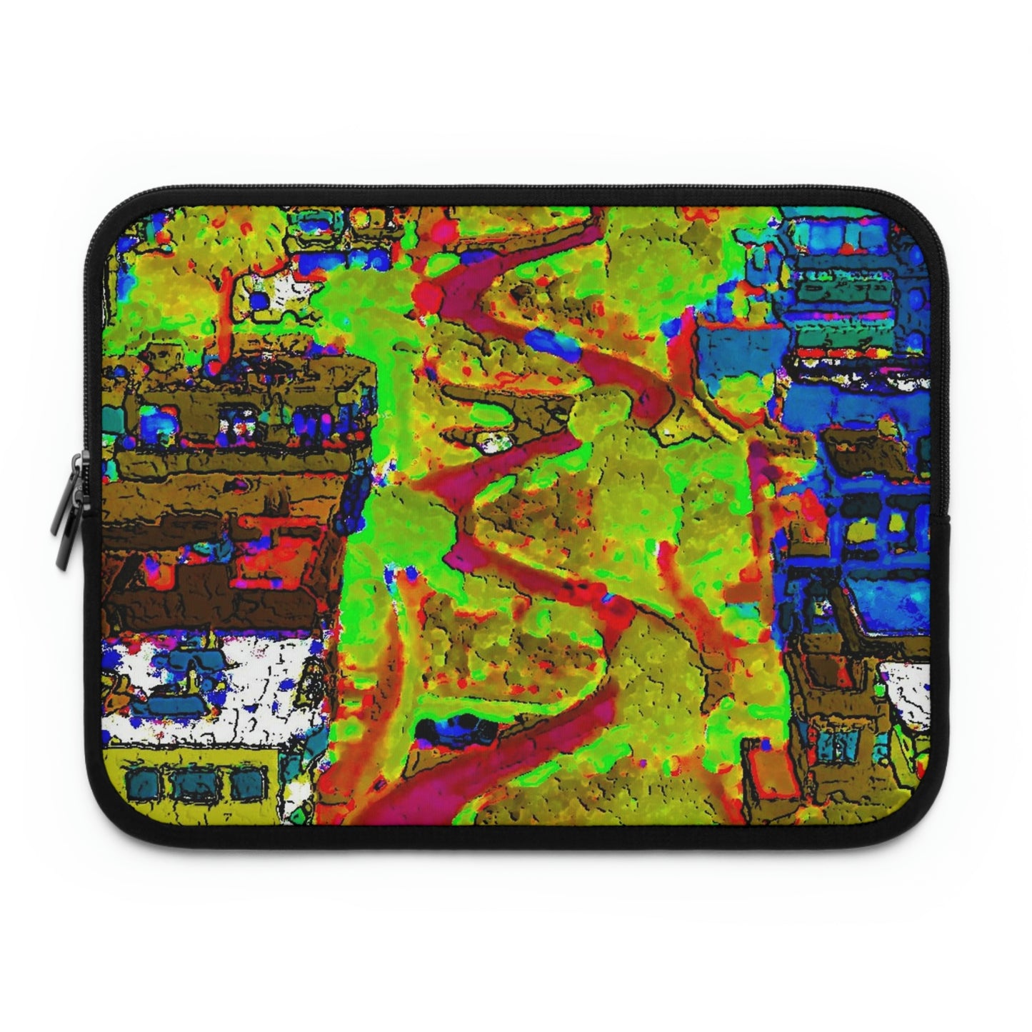 Laptop Sleeve ... A Crazy Street ... 'Eight Winding Curve-Switchbacks' ... "Lombard Street, San Francisco, CA' ... Family Archives: 1970's ... Original Works ...