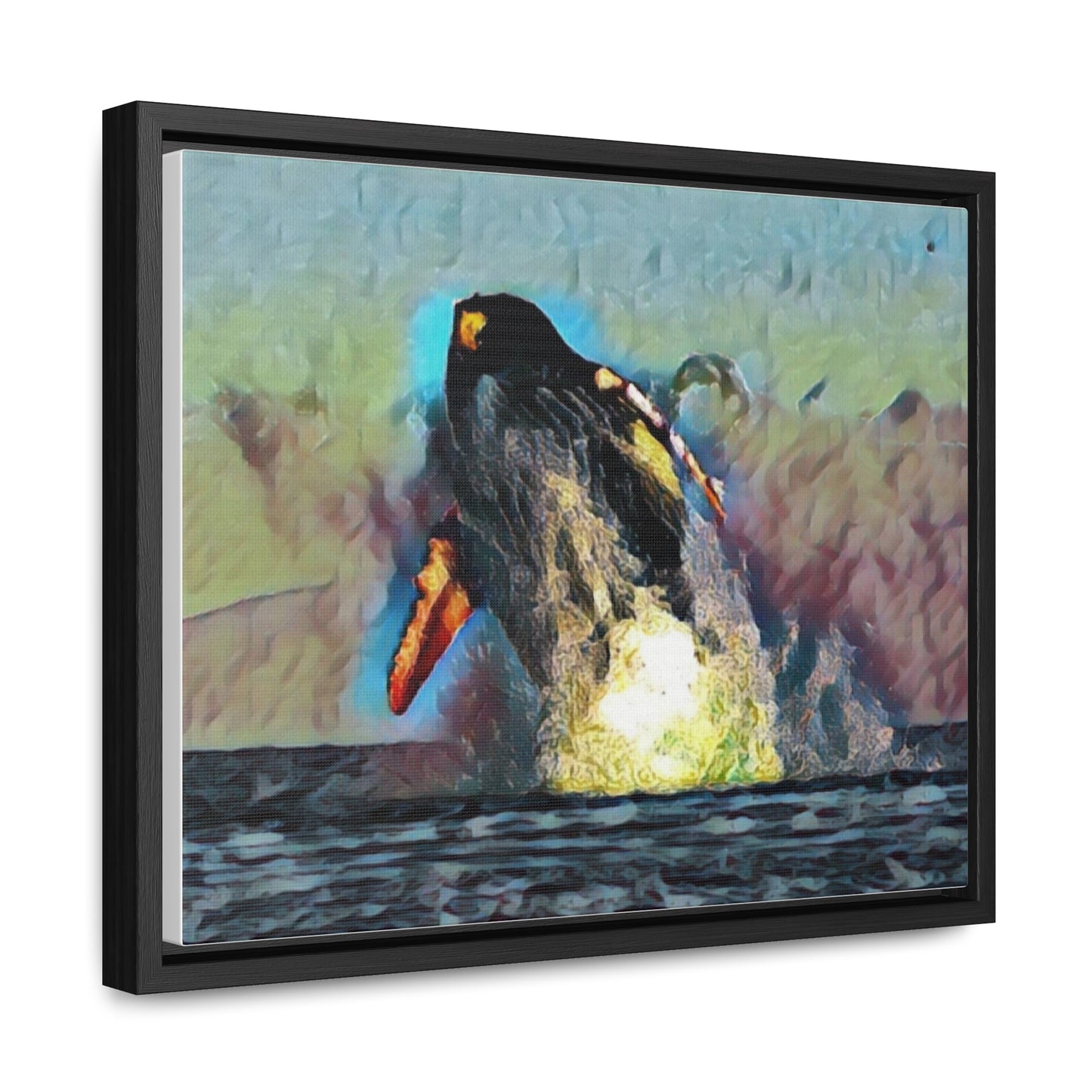 Gallery Canvas Wraps, Horizontal Frame ... An Extraordinary Humpback Breach ... 'With Explosive Energy' ... Family Archives (KPH) ... Circa: 21st Century. Maui, HI ... Original Works ...