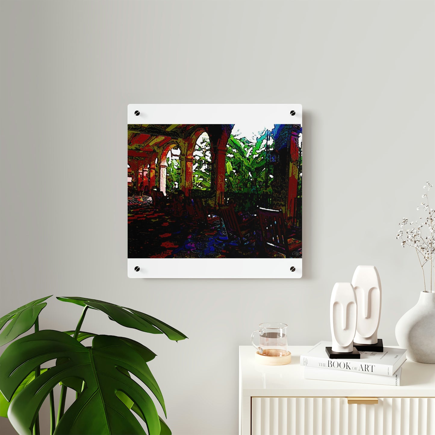 Acrylic Wall Art Panels ... Lanai & Rocking Chairs At: 'The Pink Palace' ... The Royal Hawai'ian ... Honolulu, HI ... '27Oct2014' ... Original Works ...