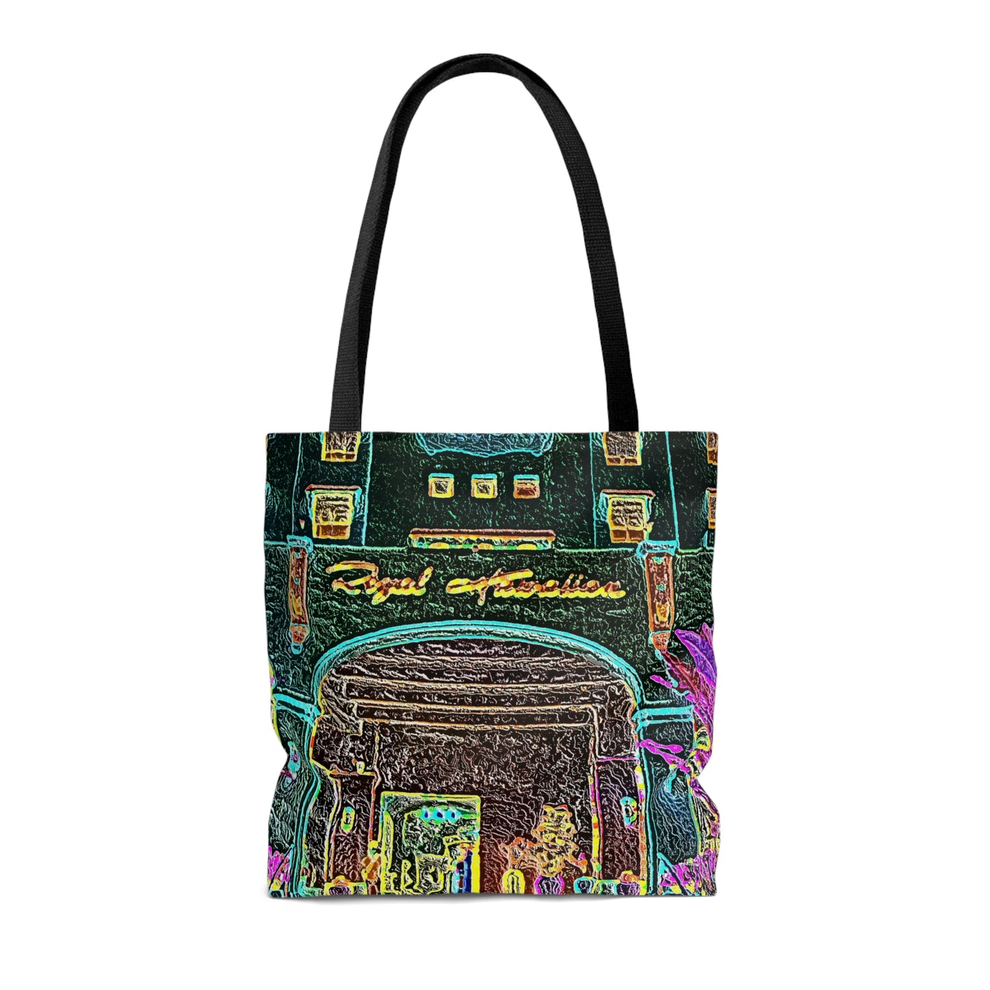 AOP Tote Bag ... "La Grande Entree" At: 'The Pink Palace' ... The Royal Hawai'ian ... Honolulu, HI ... '27Oct2014' ... Original Works ...