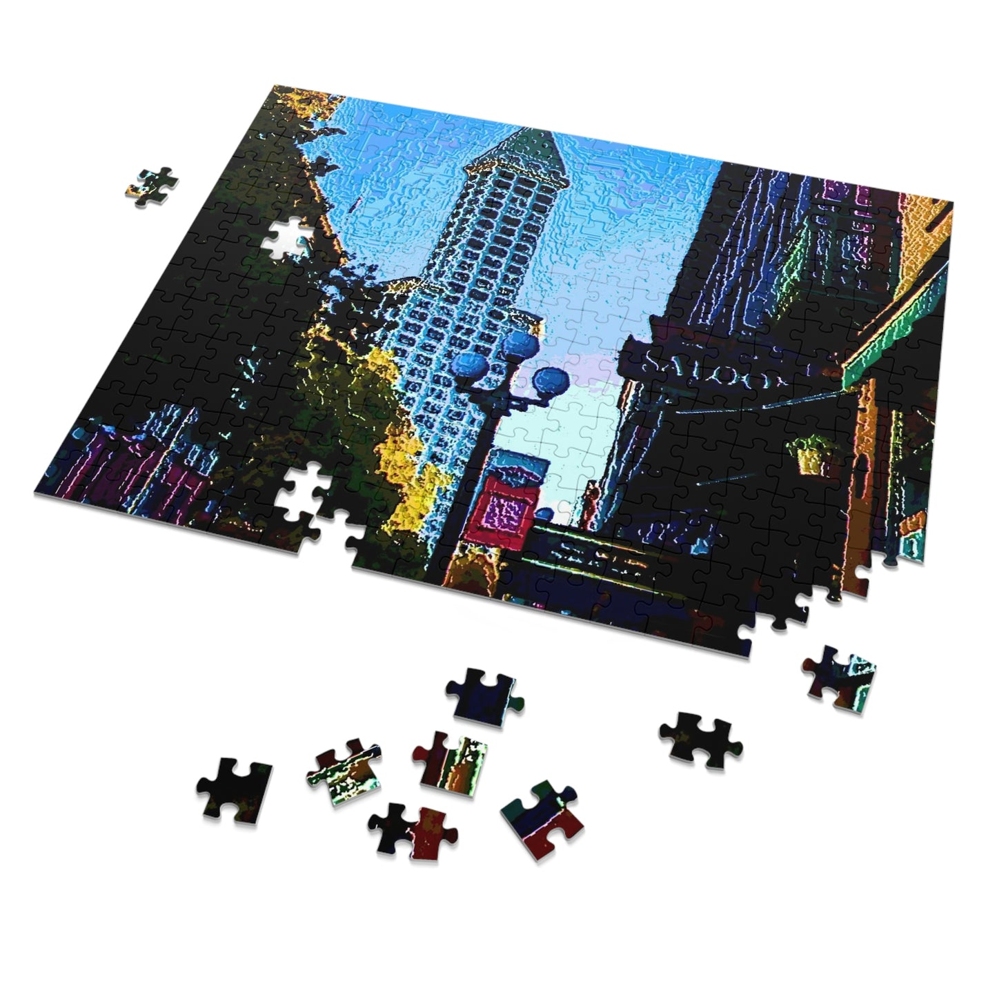 Jigsaw Puzzle (30, 110, 252, 500,1000-Piece) ...  Pioneer Square & Smith Tower ... 'That World Famous View' ... Colleague Supplied Photo ... Original Works ...