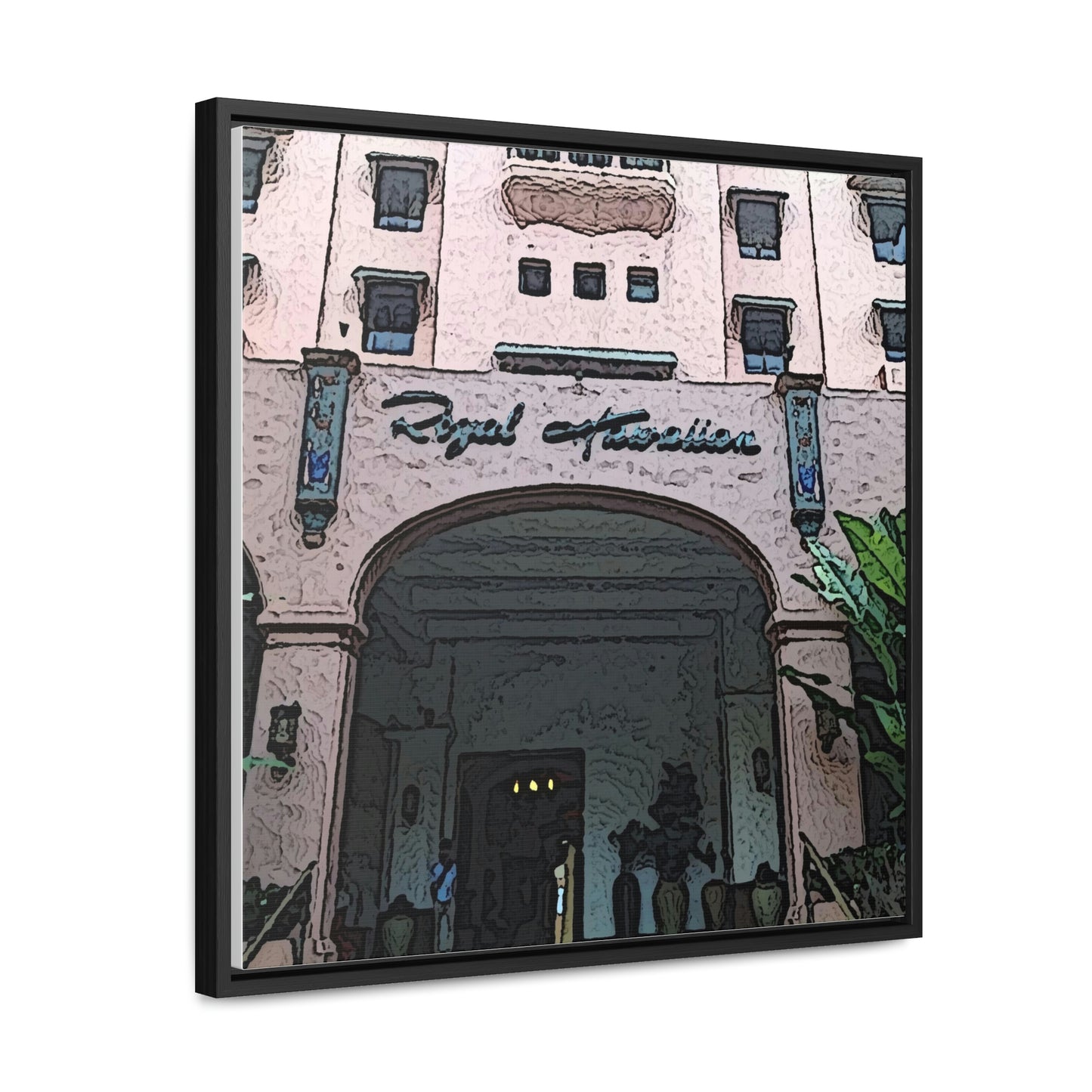 Gallery Canvas Wraps, Square Frame ...  "La Grande Entree" At: 'The Pink Palace' ... The Royal Hawai'ian ... Honolulu, HI ... '27Oct2014' ... Original Works ...