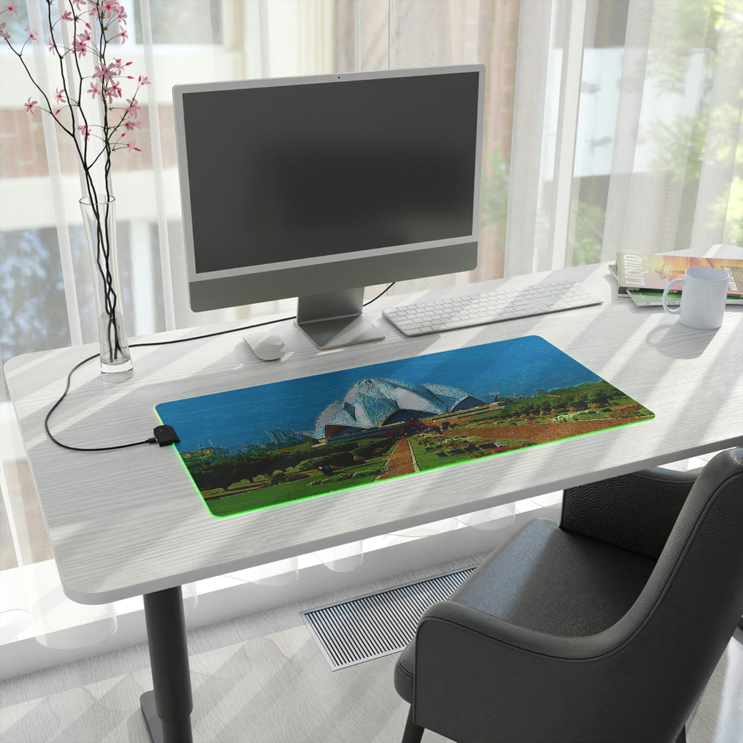 LED Gaming Mouse Pad ... 'Bahai'i House-Of-Worship' ... "Lotus Temple: Delhi, India, 2008" ... Original Works ...