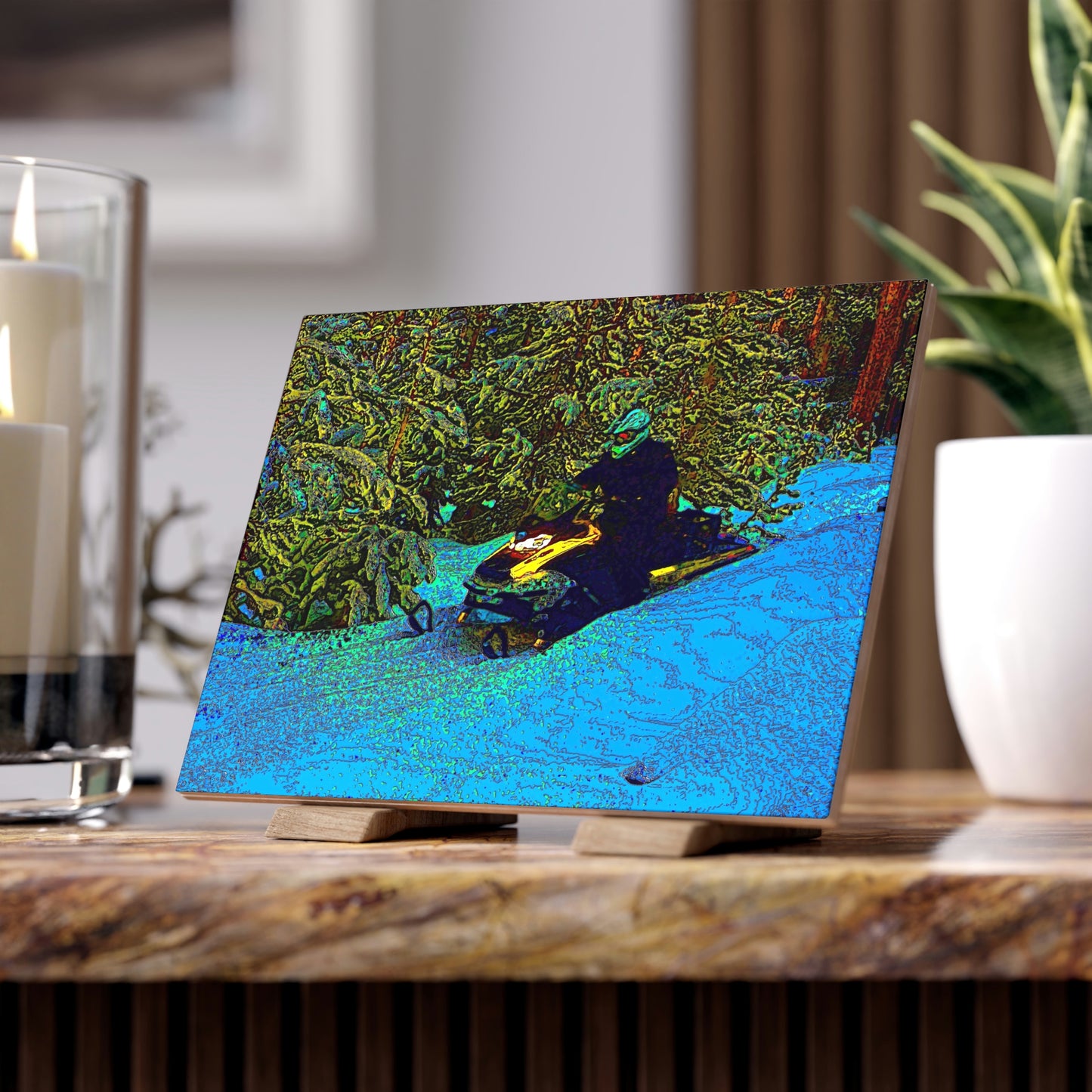 Ceramic Photo Tile ... Yep ... "Another Day ... Riding Through The Wilderness ... " ... February 2023 ... Original Works ...