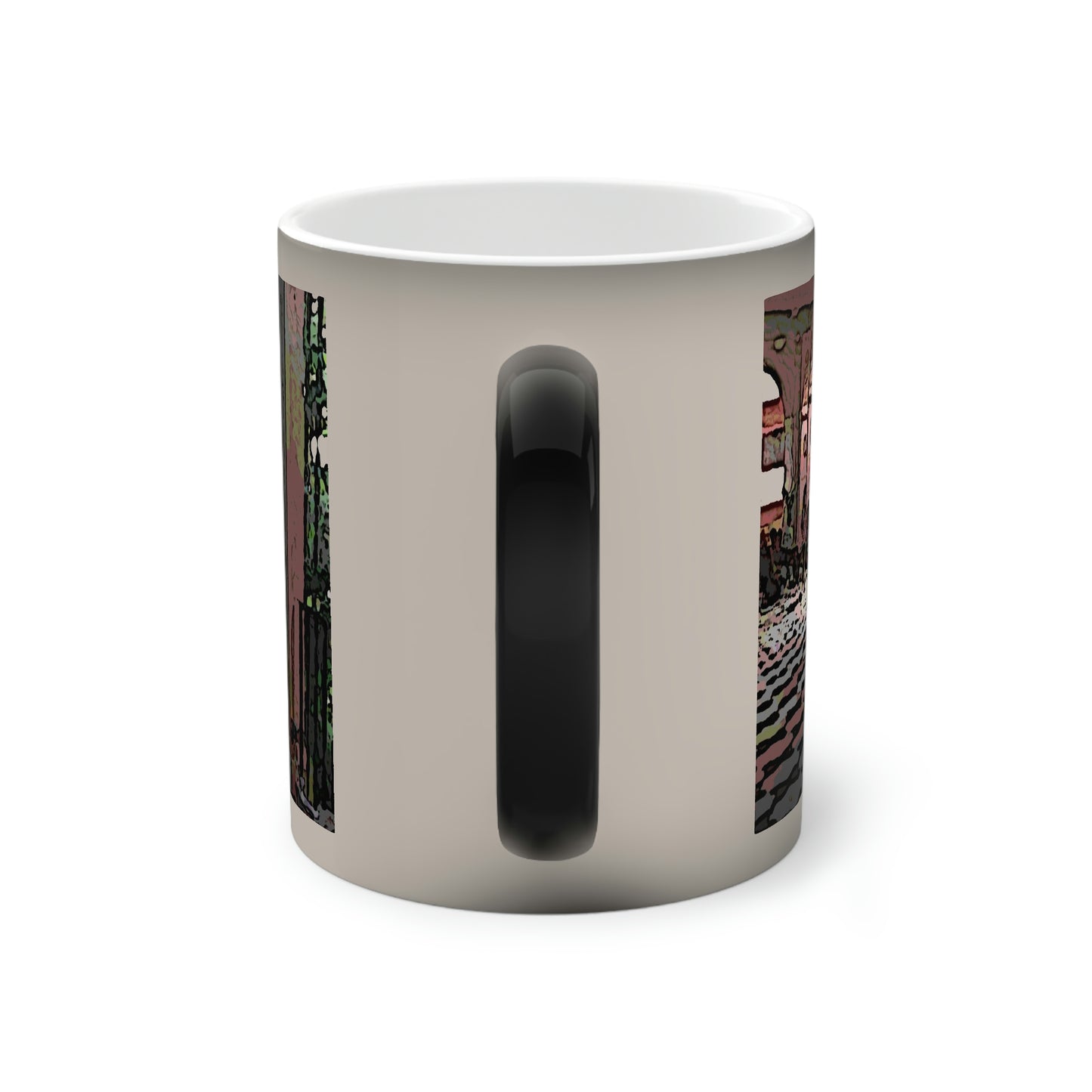 Color-Changing Mug, 11oz ...  Lanai & Rocking Chairs At: 'The Pink Palace' ... The Royal Hawai'ian ... Honolulu, HI ... '27Oct2014' ... Original Works ...