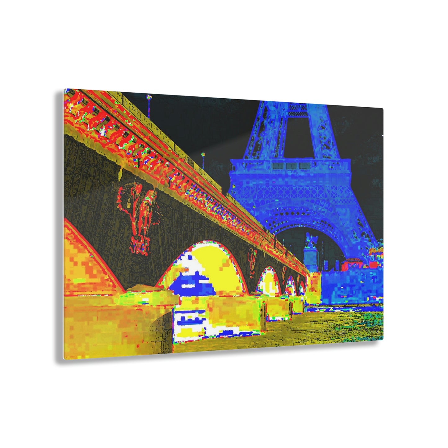 Acrylic Prints ...  Le Tour D'Eiffel ..."Along The Water" ... Barbara Joan Bonnell-Holt ... Le Voyage De Paris: 1972 ... Original Works ...