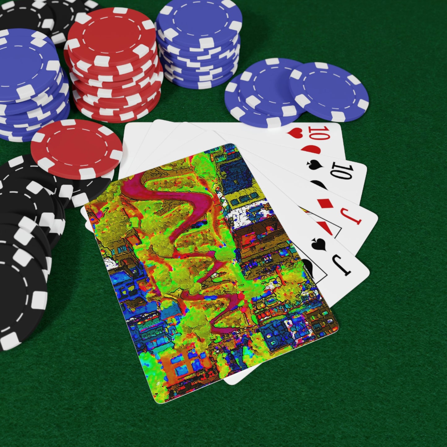 Custom Poker Cards ... A Crazy Street ... 'Eight Winding Curve-Switchbacks' ... "Lombard Street, San Francisco, CA' ... Family Archives: 1970's ... Original Works ...