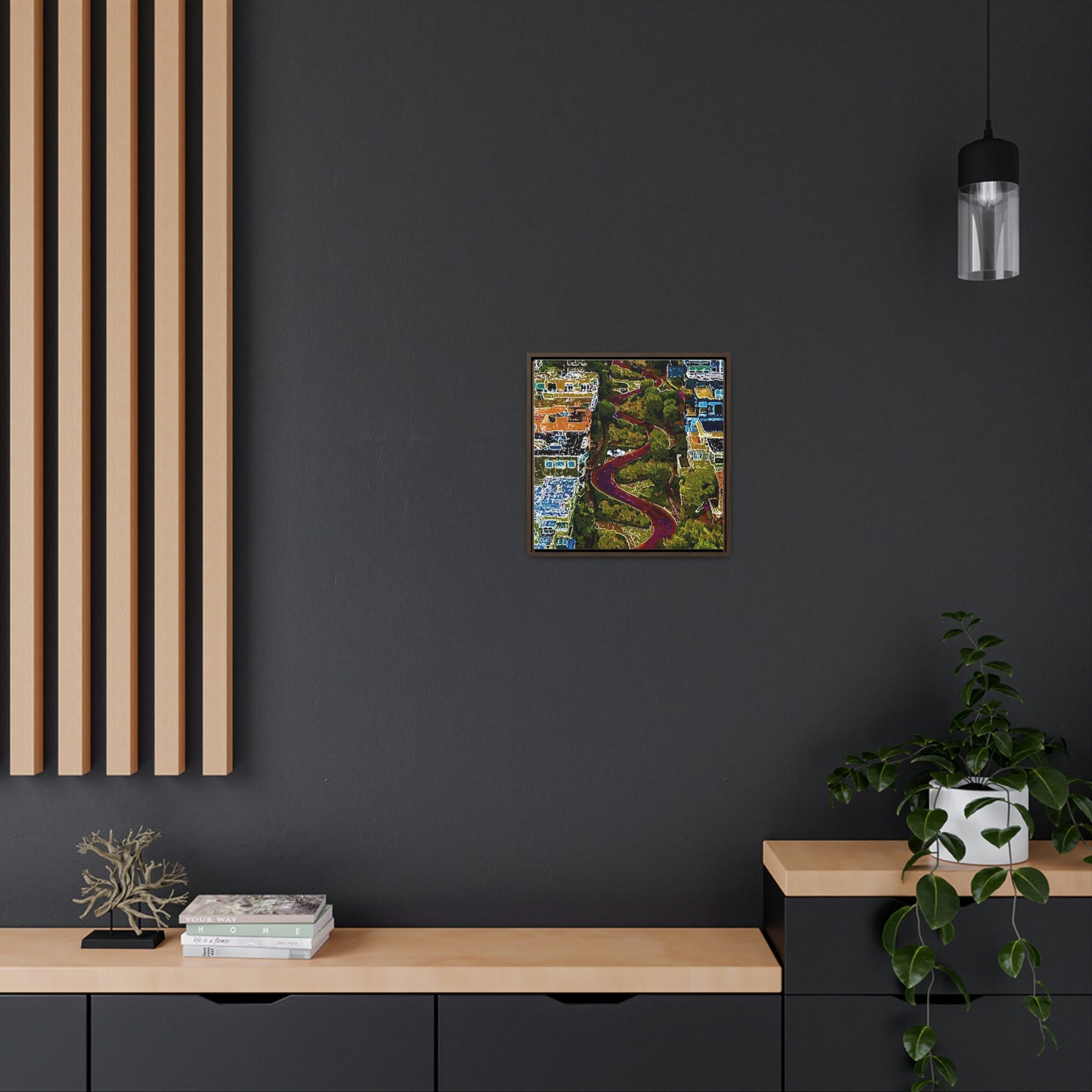 Gallery Canvas Wraps, Square Frame ... A Crazy Street ... 'Eight Winding Curve-Switchbacks' ... "Lombard Street, San Francisco, CA' ... Family Archives: 1970's ... Original Works ...