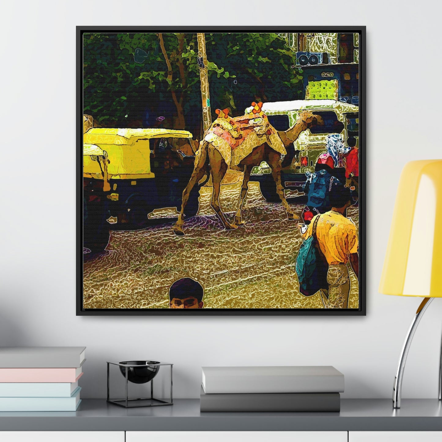 Gallery Canvas Wraps, Square Frame ... "Truckin'-Up-To-Buffalo ... 'Oops - Wrong Country' ... Truckin'-Up-To-New Delll -'E' ... " ... (Delhi, India) ... 5July2007. Original Works ...
