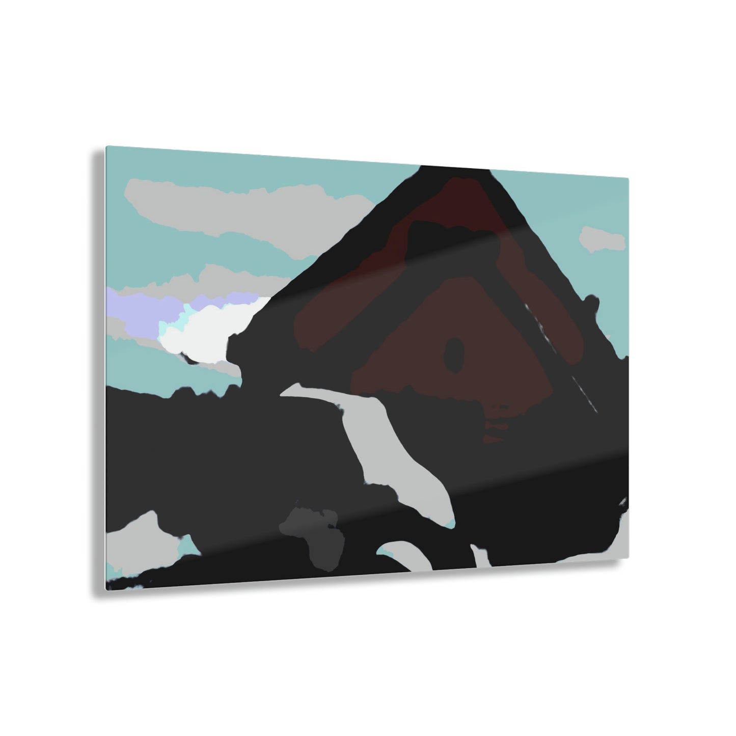 Acrylic Prints ...  After An Intense Snow Storm ... 'Digging Out' ... A Vehicle & Cabin "In The Mountains" ... March 2023 ... Original Works ...