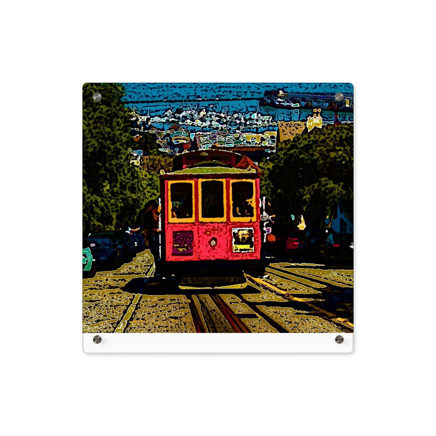 Acrylic Wall Art Panels ... San Francisco ... 'A Rice-A-Roni-A-San Francisco Treat' ... "A Cable Car Classic" ... Family Archives: 1973 ... Original Works ...