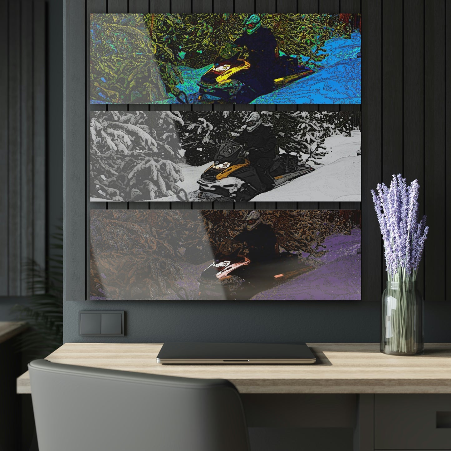 Acrylic Prints (Triptych) ... Yep ... "Another Day ... Riding Through The Wilderness ... " ... February 2023 ... Original Works ...