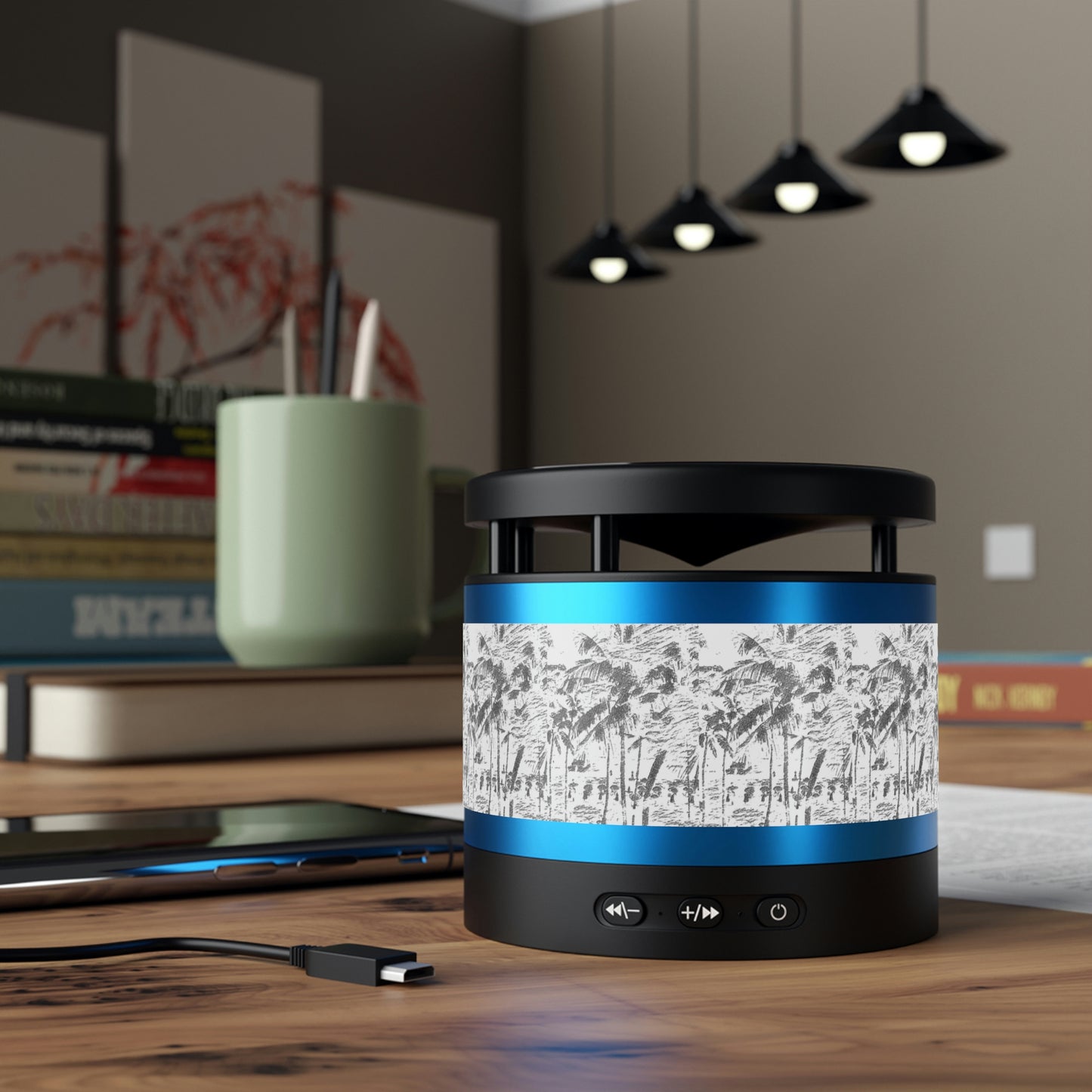 Metal Bluetooth Speaker and Wireless Charging Pad ... "The Royal Hawai'ian: Waikiki Beach_Beach" ... Honolulu, HI ... October 2014 (Halloween) ... Original Works ...