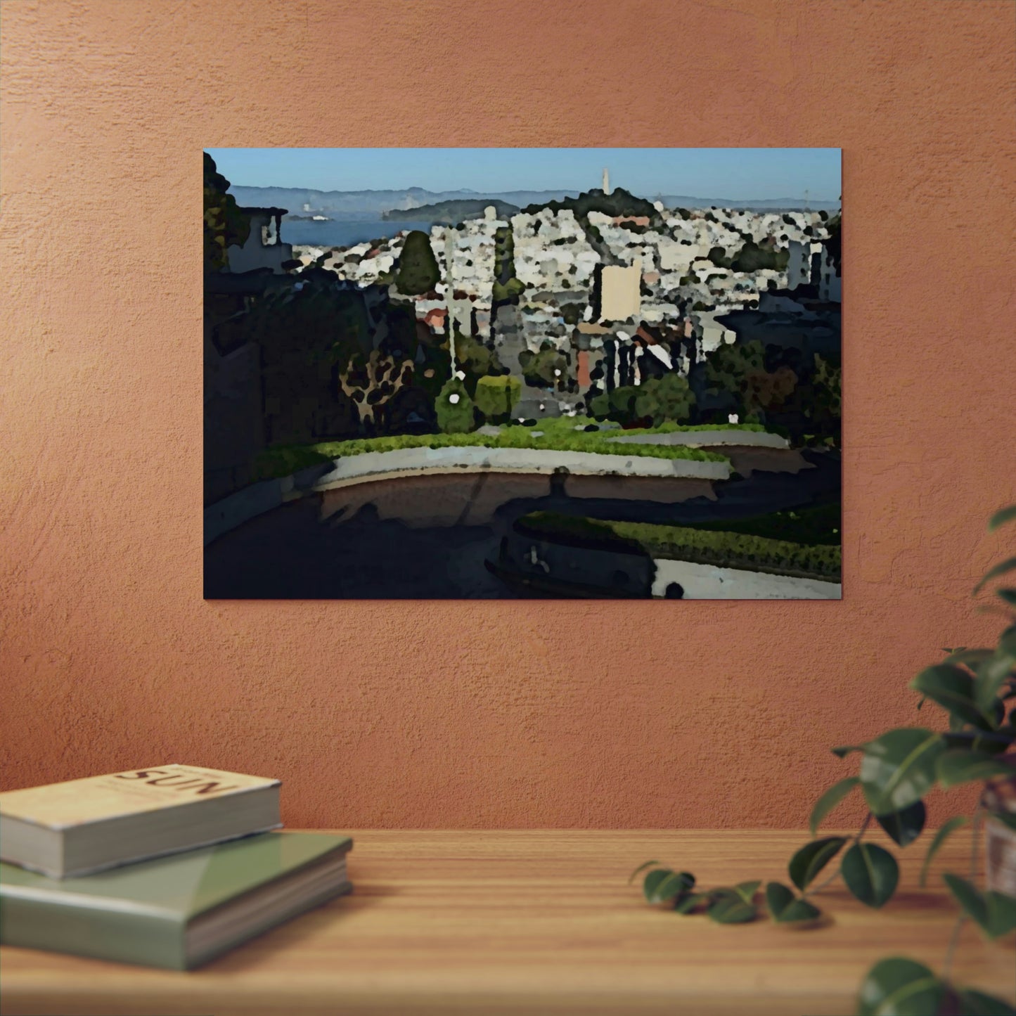 Aluminum Composite Panels ... "A Very Curvy Road With Outstanding Views" ... 'Keep You Eyes On The Road!' ... Lombard St, SF, California ... Family Archives (Father) ... Original Works ...