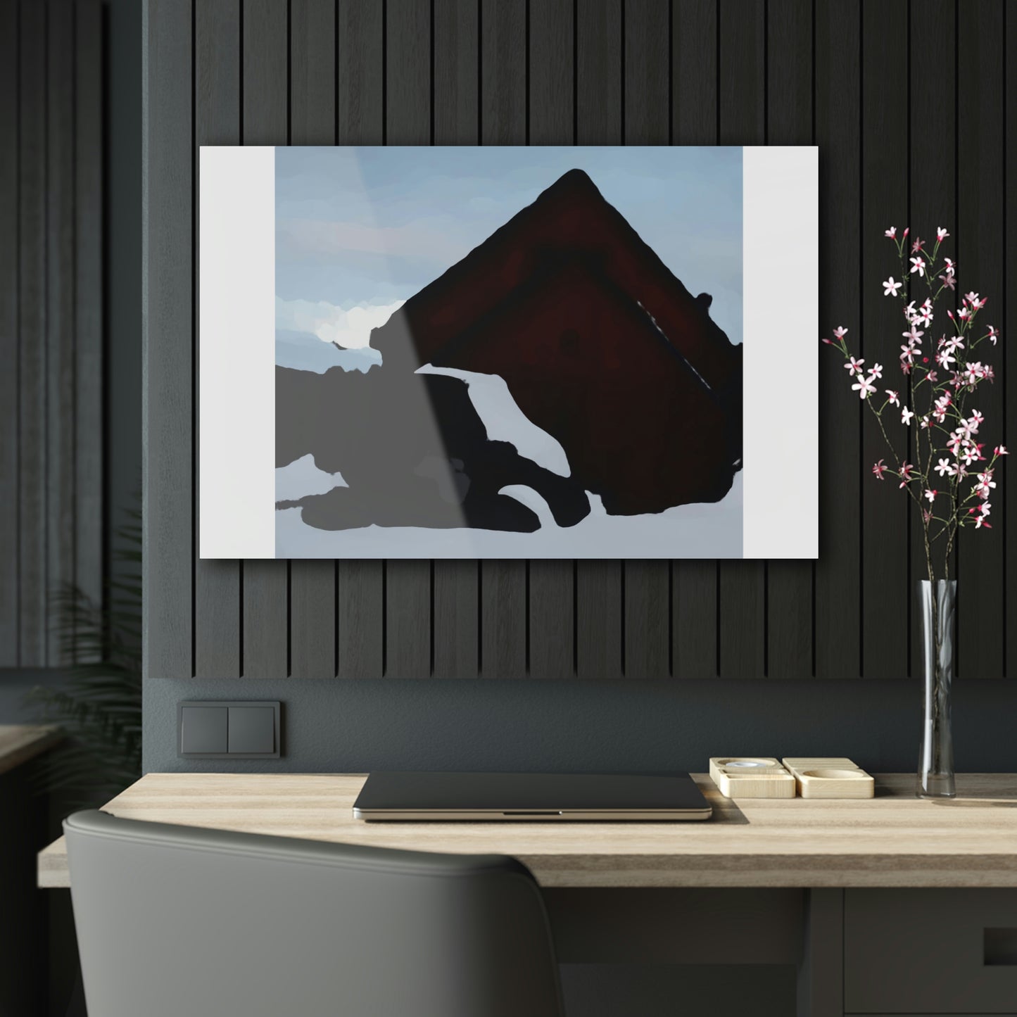 Acrylic Prints ... After An Intense Snow Storm ... 'Digging Out' ... A Vehicle & Cabin "In The Mountains" ... March 2023 ... Original Works ...