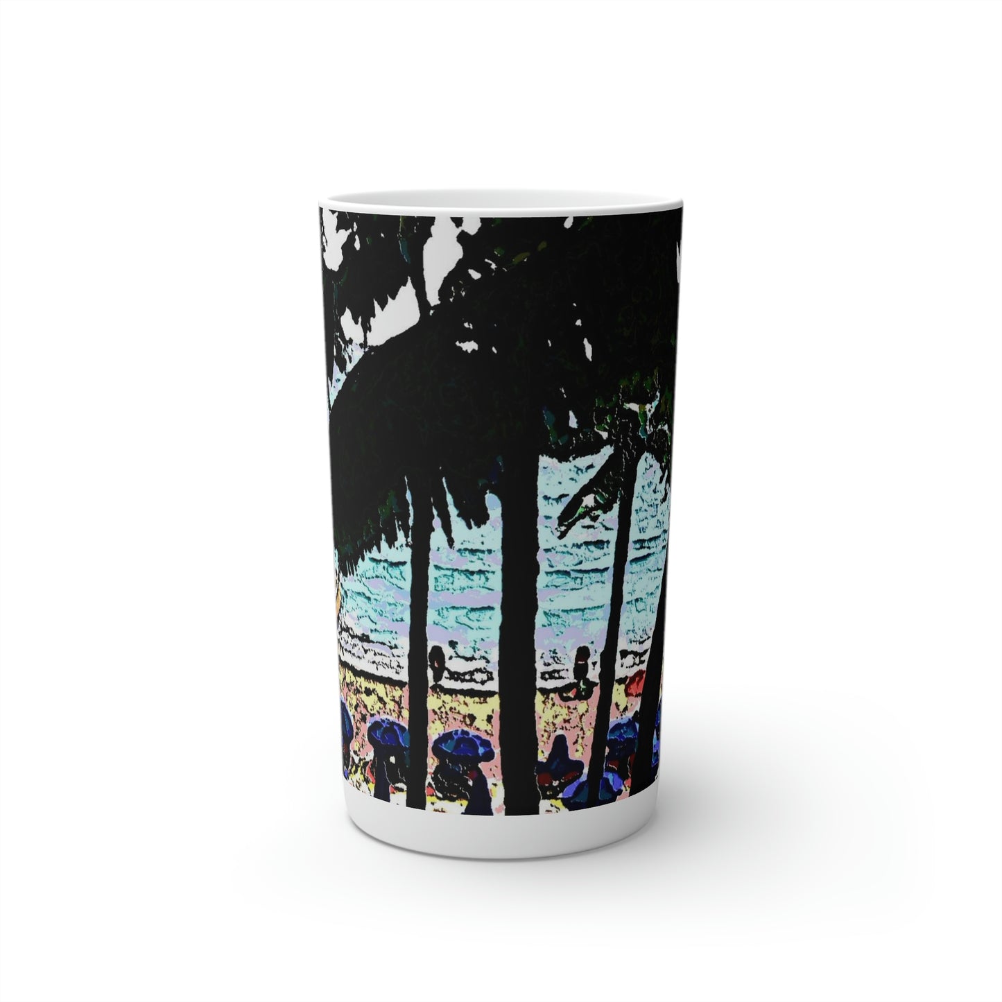 Conical Coffee Mugs (3oz, 8oz, 12oz) ... "A Beautiful Beach Amongst The Palms" ... The Outrigger Waikiki, Honolulu, Oahu ... Original Works ...