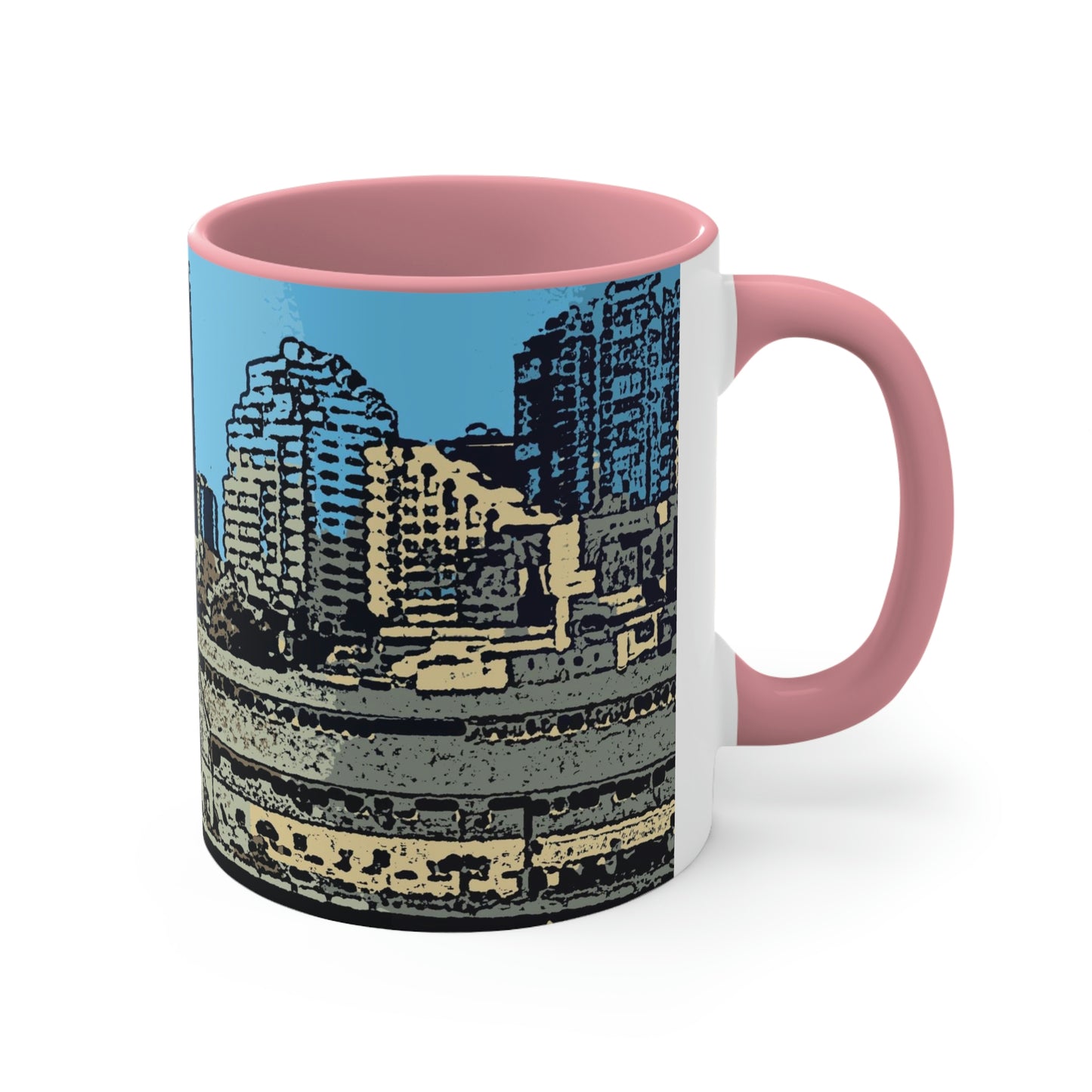 Accent Coffee Mug, 11oz ... That Classic Wheel ... 'Seattle's Wheel' ... & An Old Classic Waterside Vendors ...  'Family Archives' ... Original Works ...