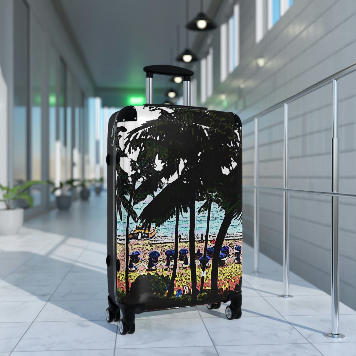 Suitcases ... "A Beautiful Beach Amongst The Palms" ... The Outrigger Waikiki, Honolulu, Oahu ... Original Works ...