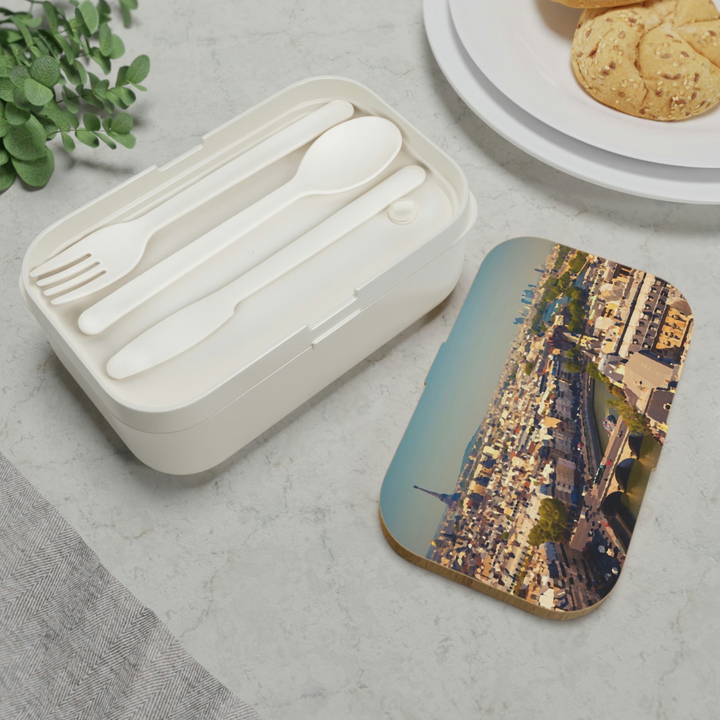 Bento Lunch Box ... Au Paris ... "Along The River Seine" ... Barbara Joan Bonnell-Holt: 1972 ... Original Works ...