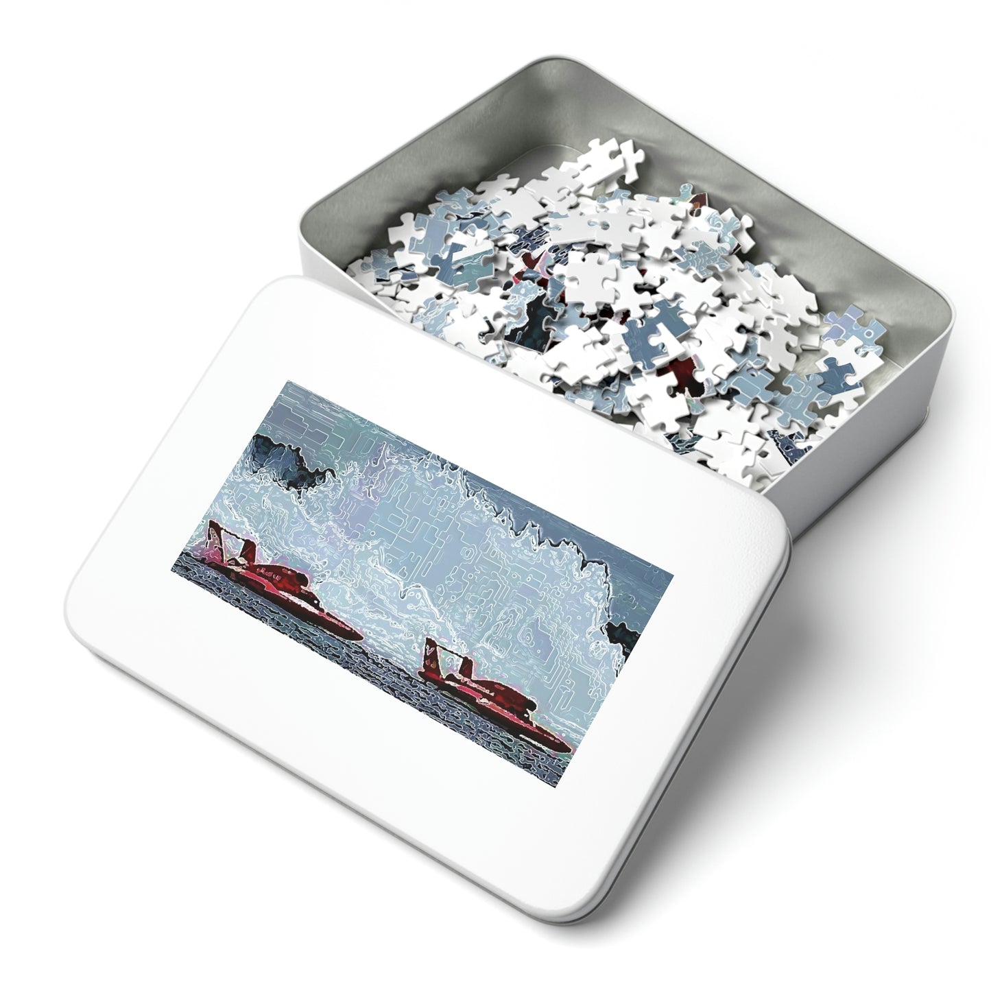 Jigsaw Puzzle (30, 110, 252, 500,1000-Piece) ... Seattle Columbia Cup On Lake Washington ... "Dave Wilcox Heads For The Win" ... Associate Gift-Photo ... Original Works ...