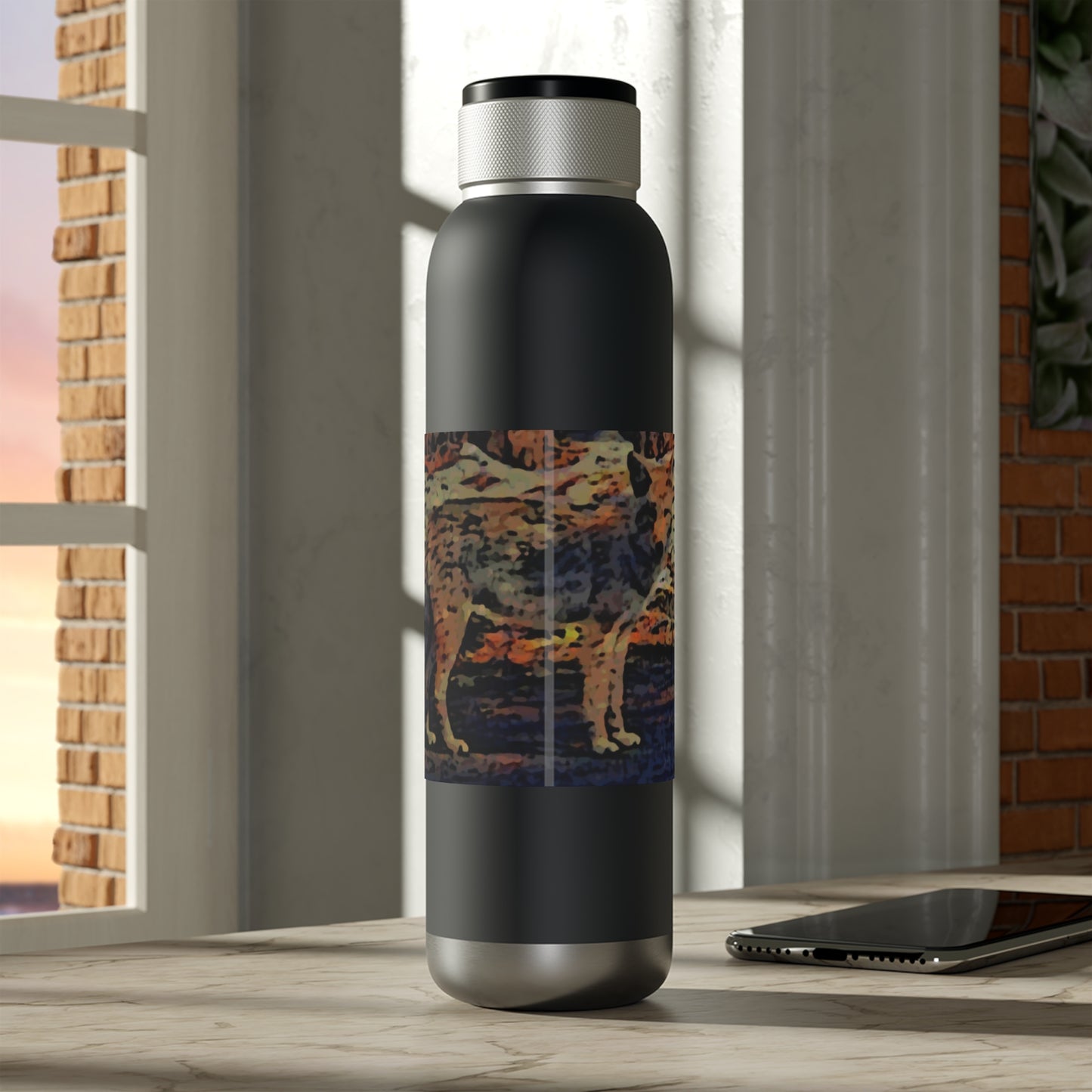 Soundwave Copper Vacuum Audio Bottle 22oz ... Coyote ... "Yosemite Valley: Circa May23 ... KPH Base Photo" ... Original Works ...