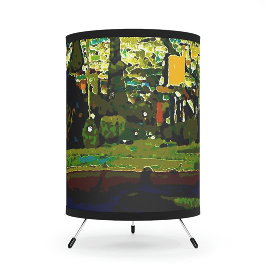 Tripod Lamp with High-Res Printed Shade, US\CA plug ... "Lombard Street San Francisco, CA, USA" ... Family Archives 1970's ... Original Works ...