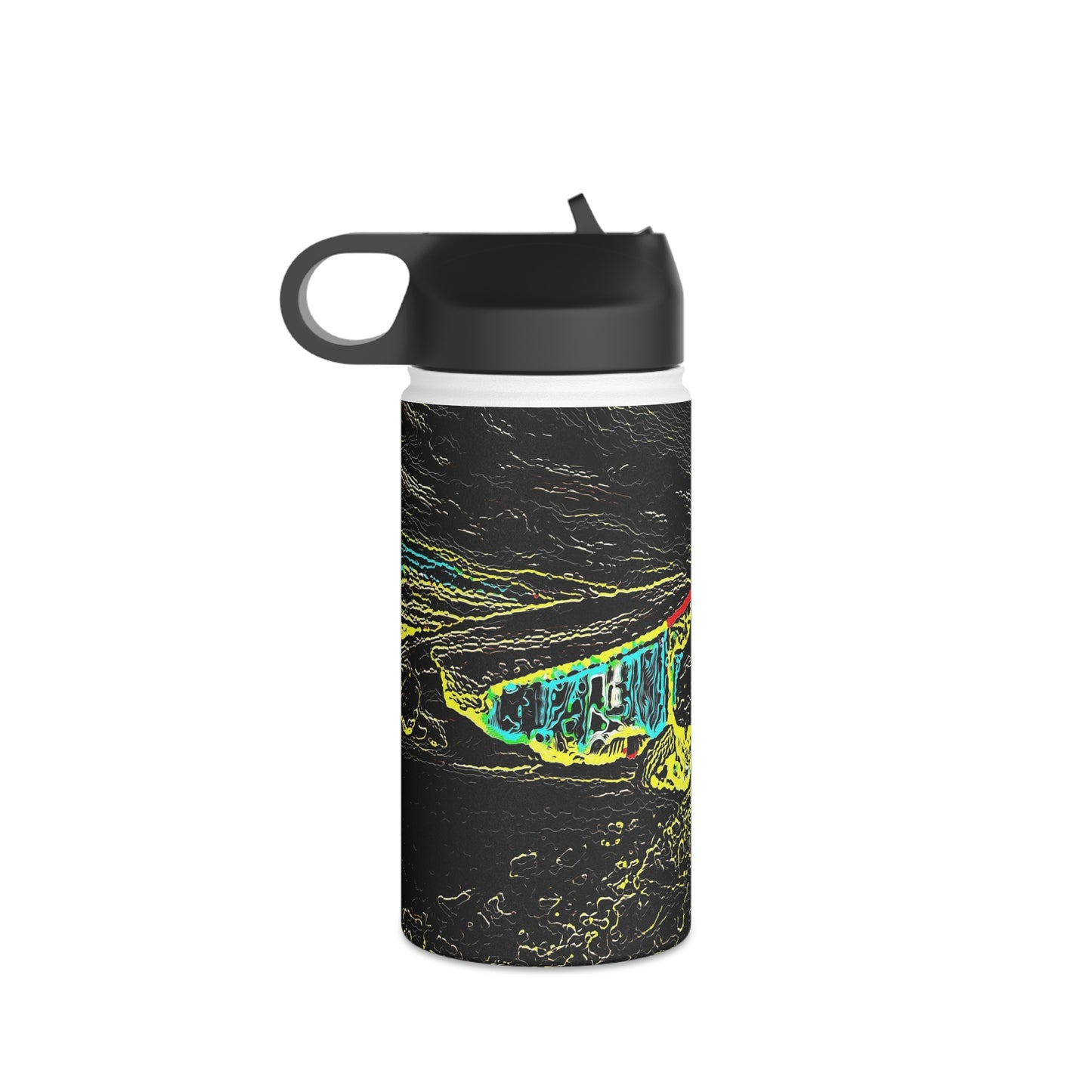 Stainless Steel Water Bottle, Standard Lid ... "Snow Vehicle In Snow Storm At-Rest" ... Circa 12Mar23 ... Central Idaho ... 18-Hours Rendering Time: Original Works ...
